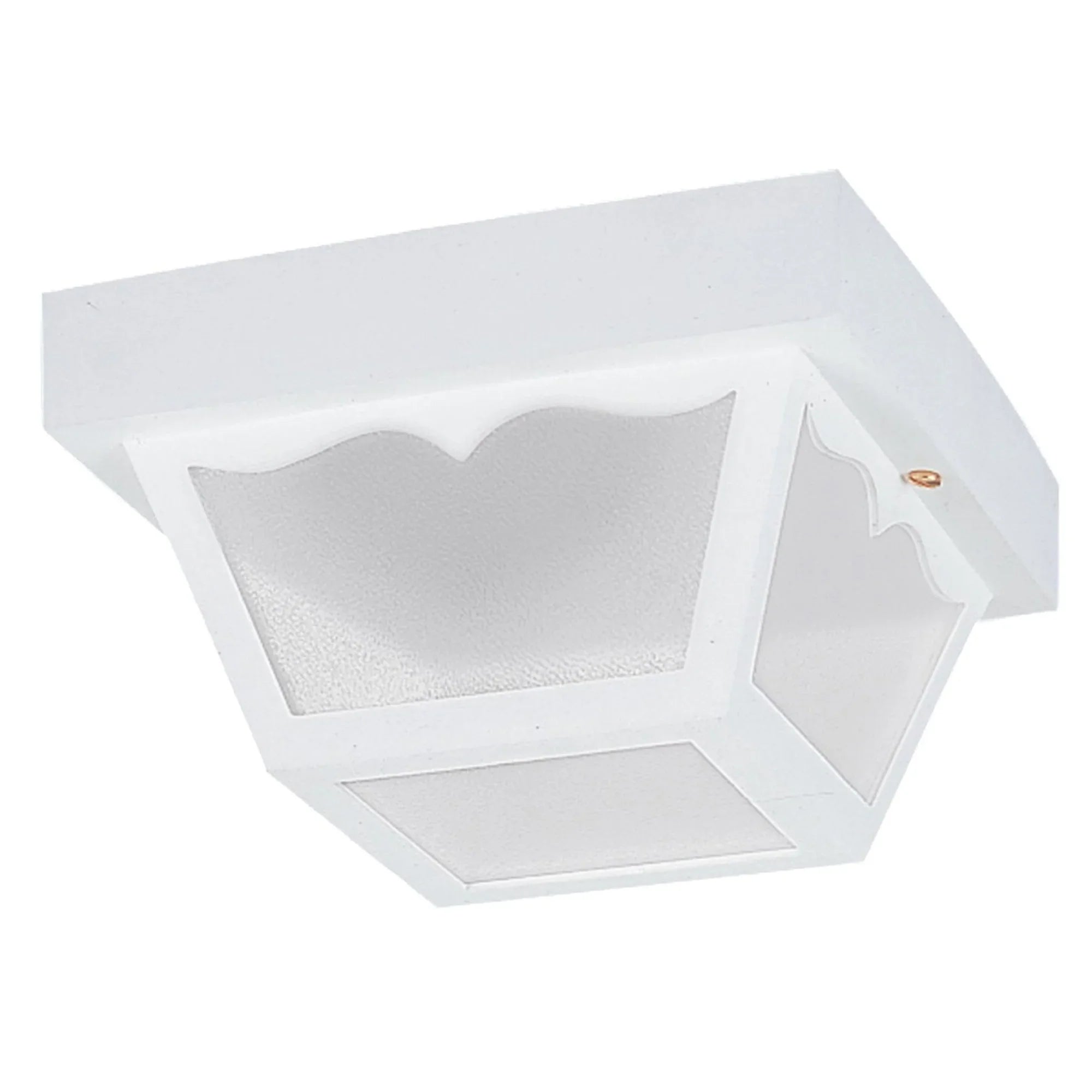 8" Outdoor Flush Mount, White Finish - Bees Lighting