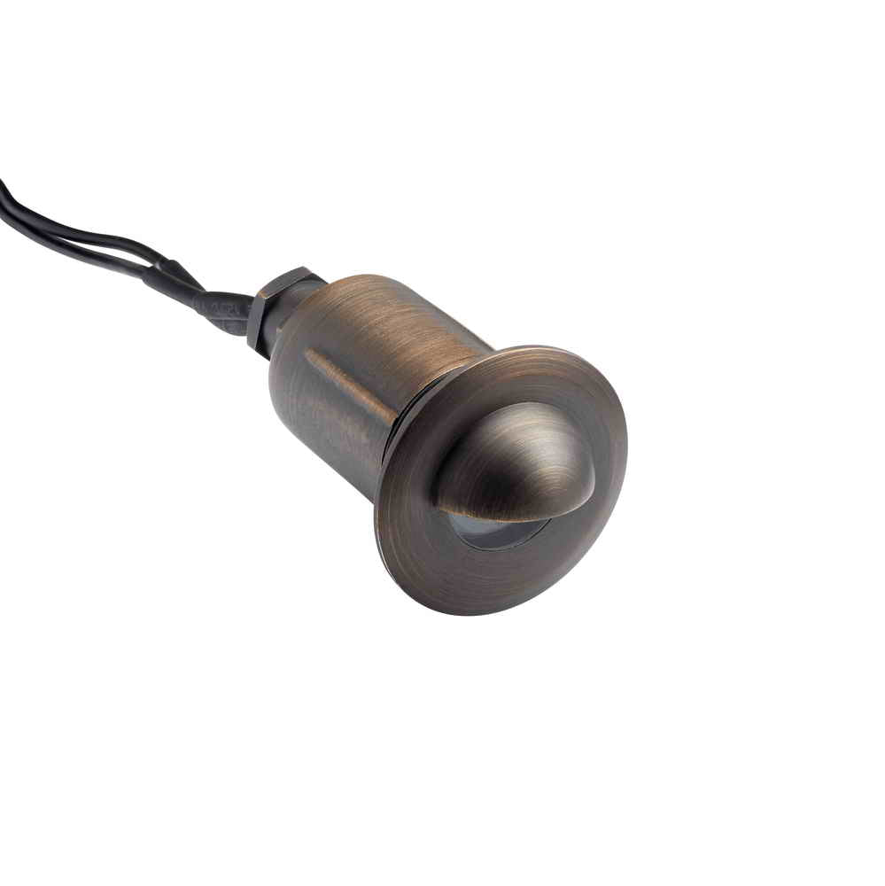 12V Recessed Landscape In-Ground Light with Cowl Brass - Bees Lighting