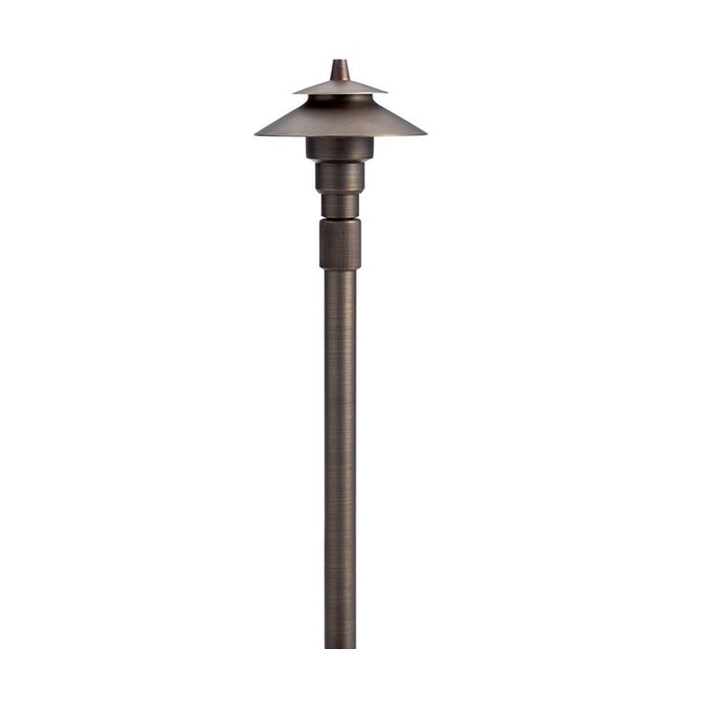 12V  Small Adjustable Height Path Light Centennial Brass