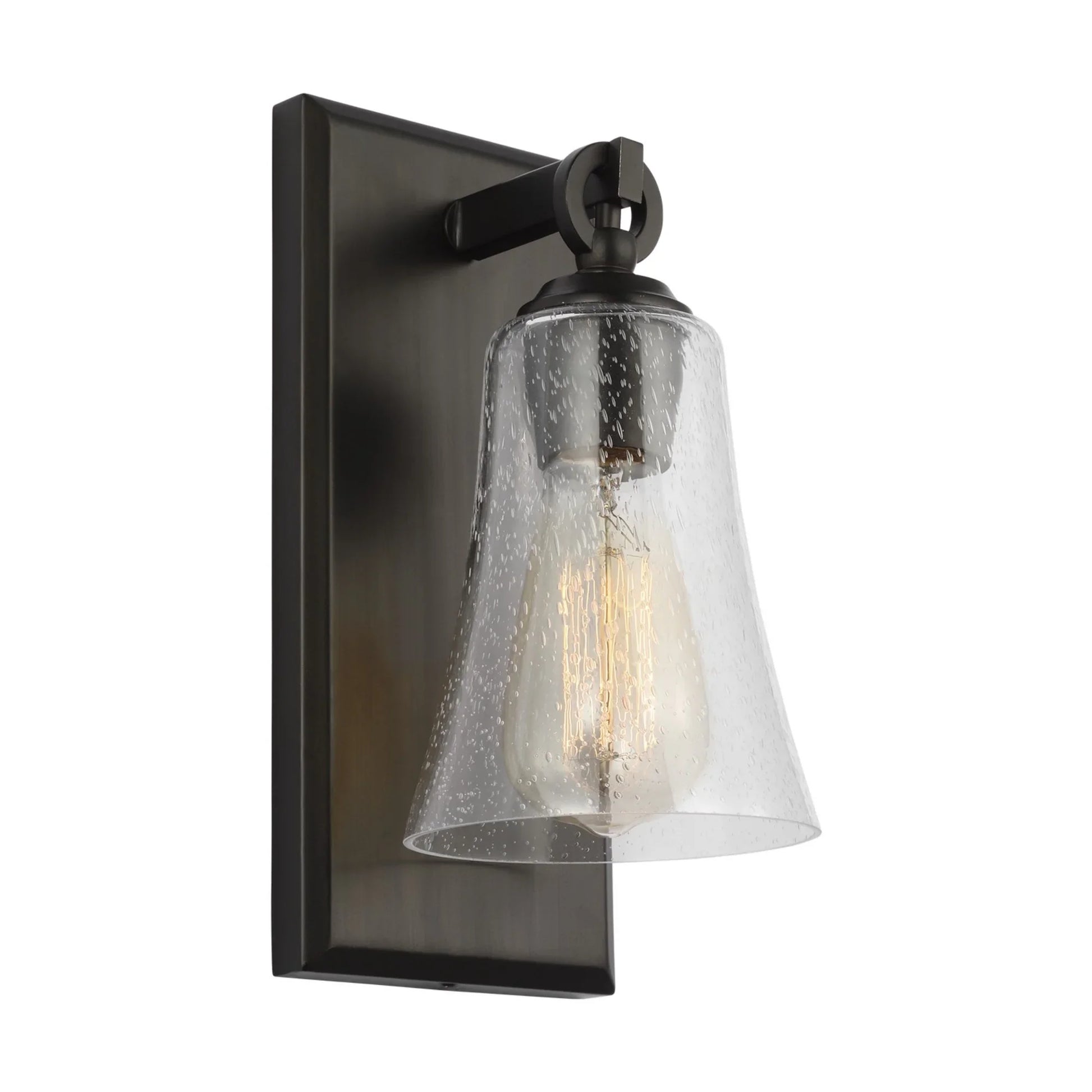 Monterro 11" Bath Sconce, Aged Iron Finish - Bees Lighting