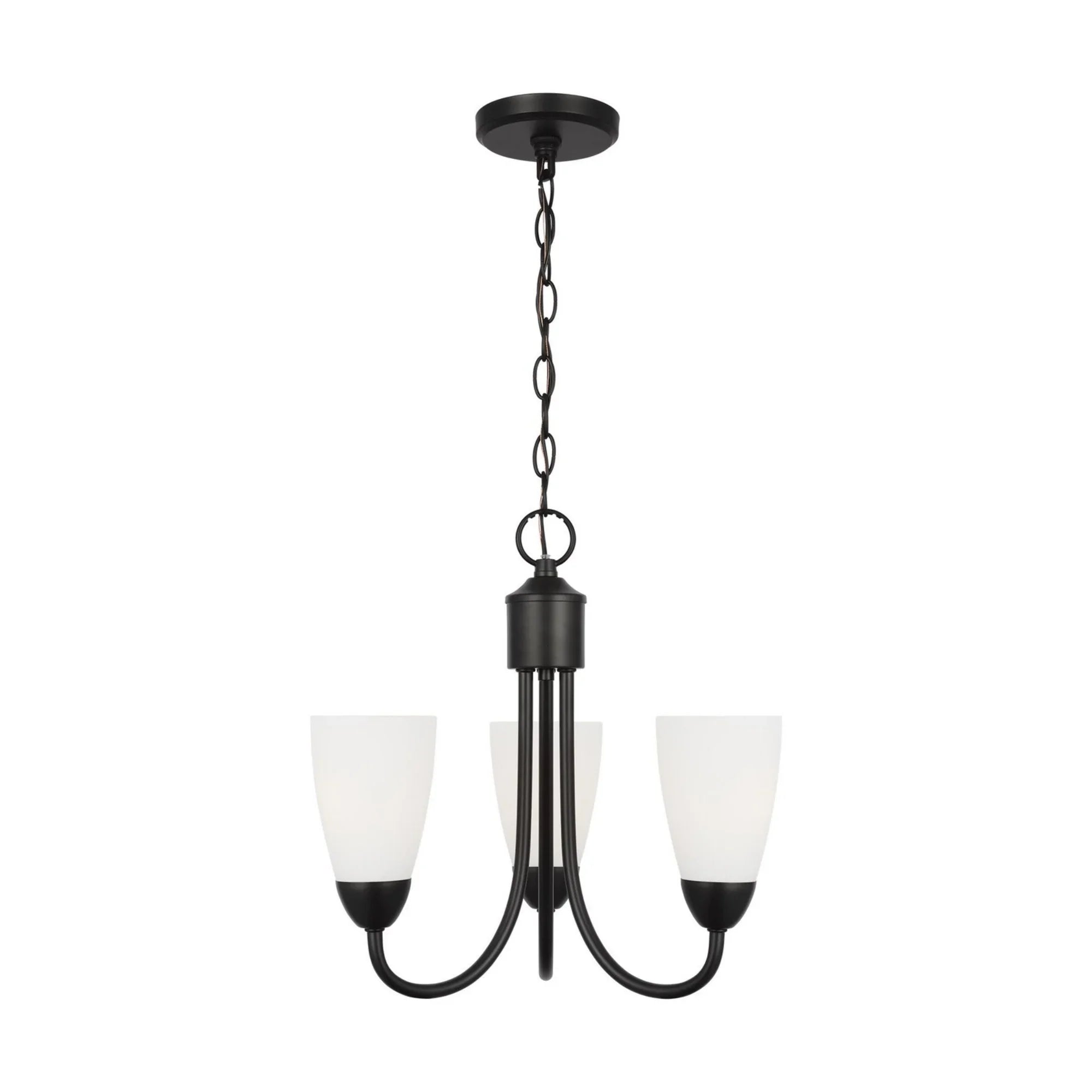 Seville 17" 3-Light LED Chandelier, Midnight Black Finish - Bees Lighting