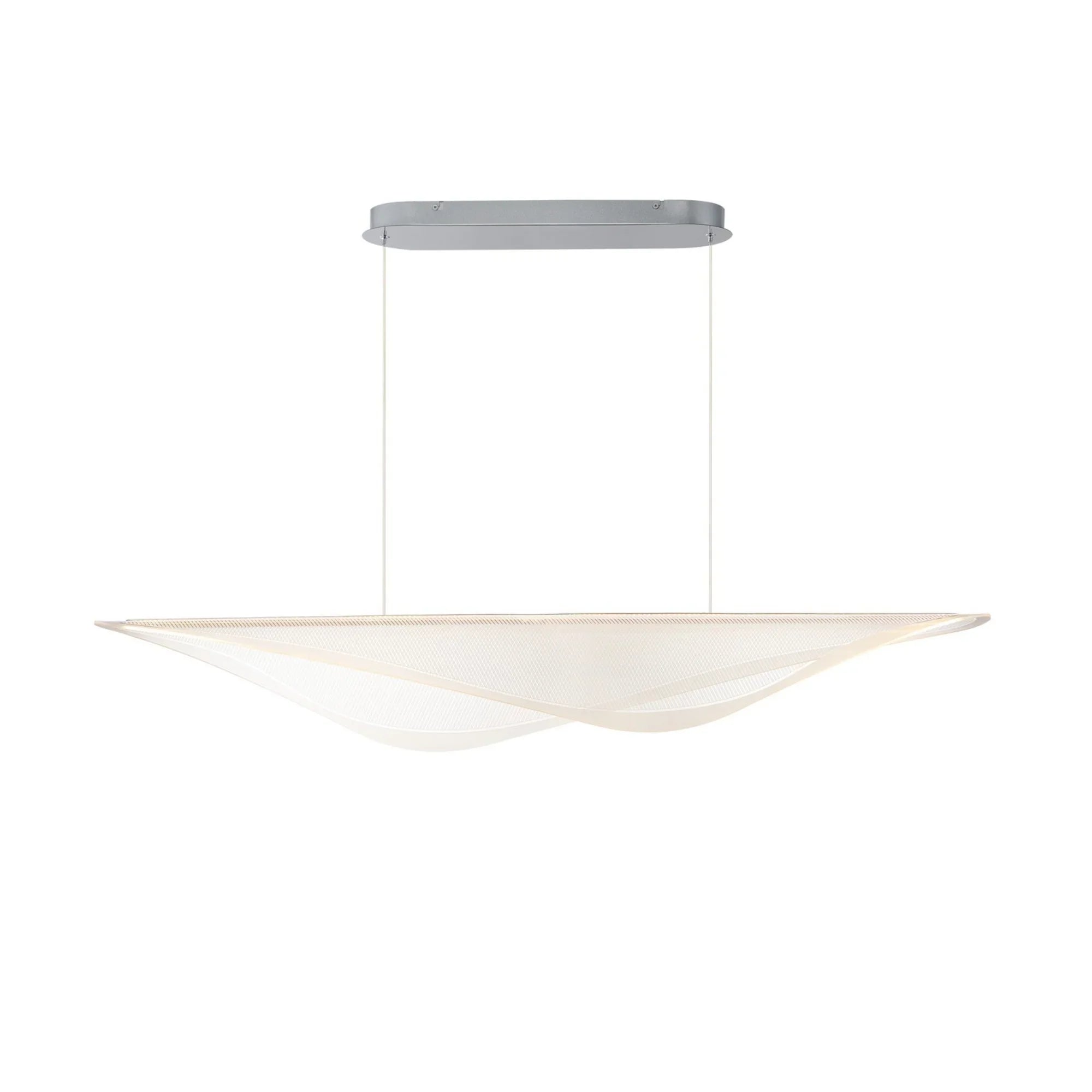 Manta 59" LED Linear Pendant, Polished Chrome Finish - Bees Lighting