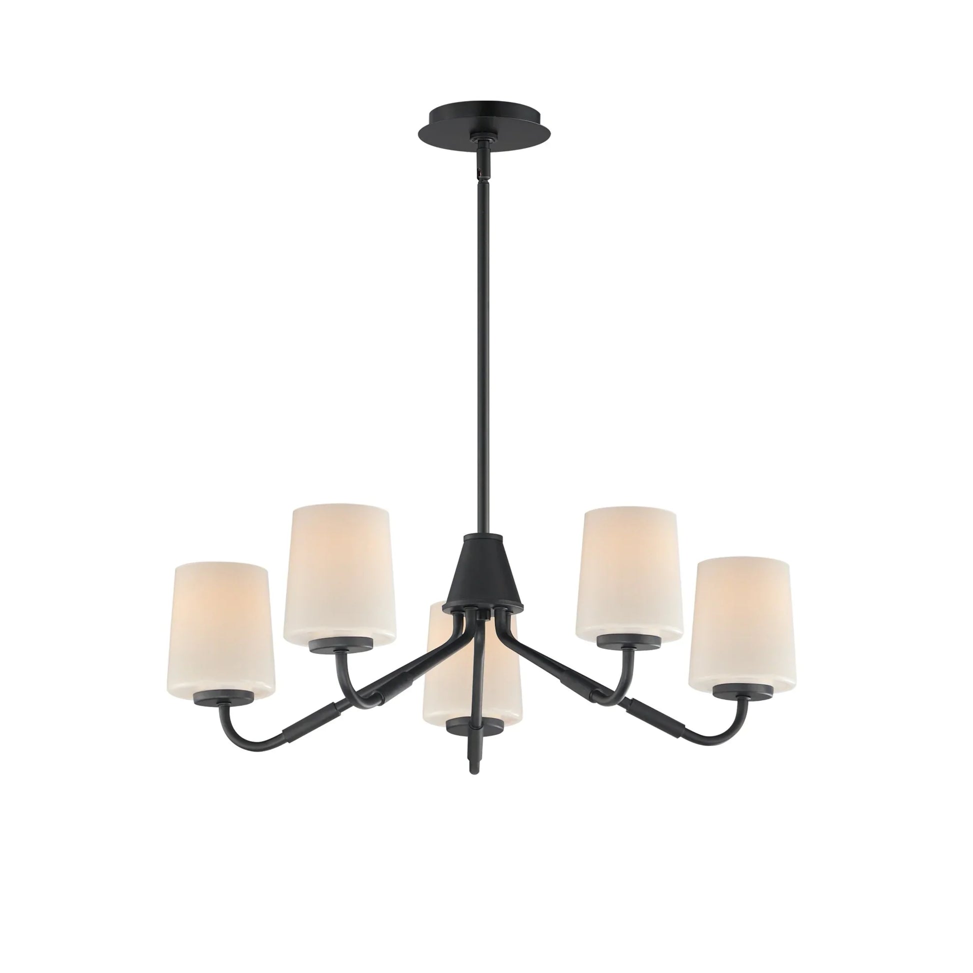 Durham 26" 5-Light Chandelier, Black Finish - Bees Lighting