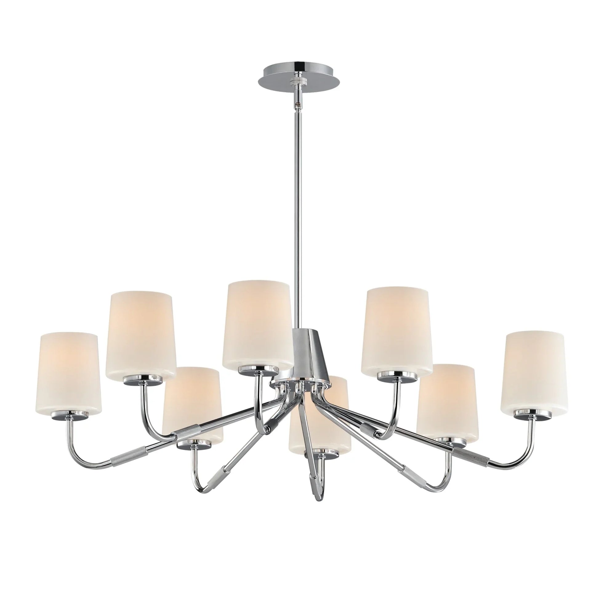 Durham 34" 8-Light Chandelier, Polished Chrome Finish - Bees Lighting