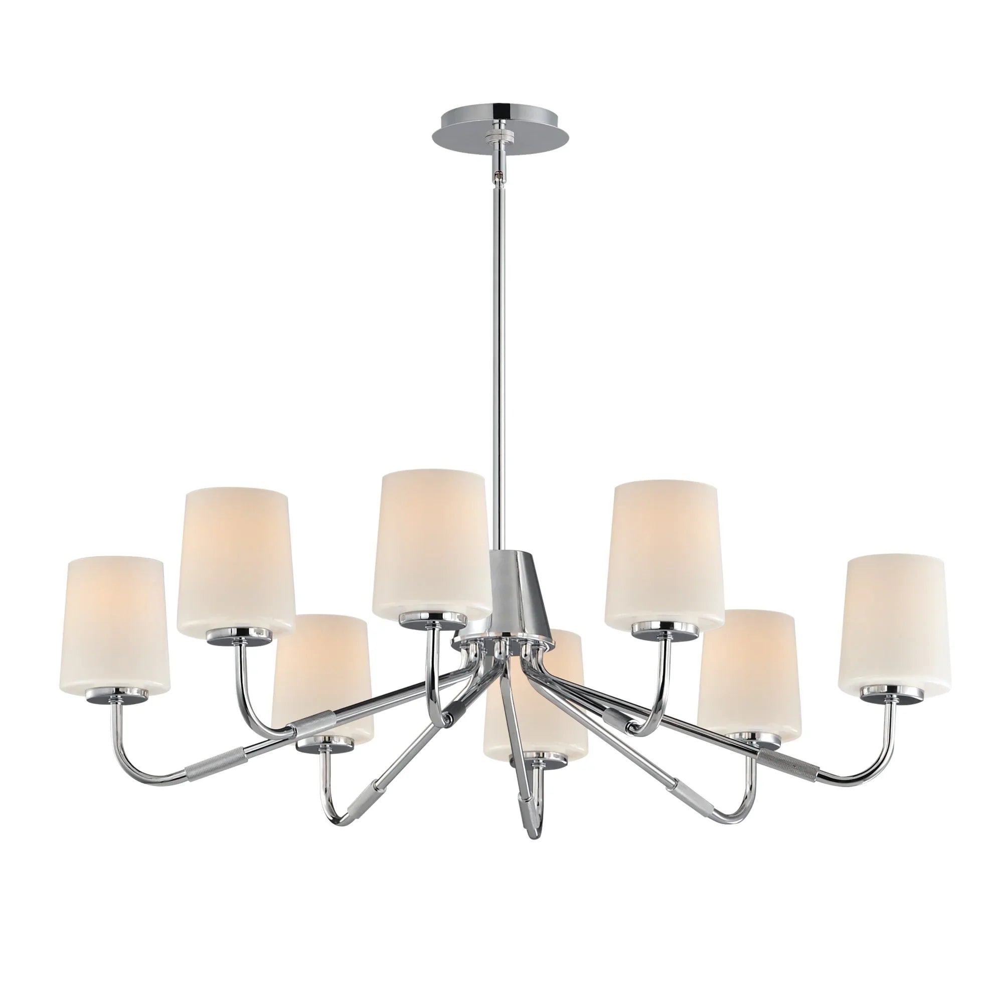 Durham 34" 8-Light Chandelier, Polished Chrome Finish - Bees Lighting