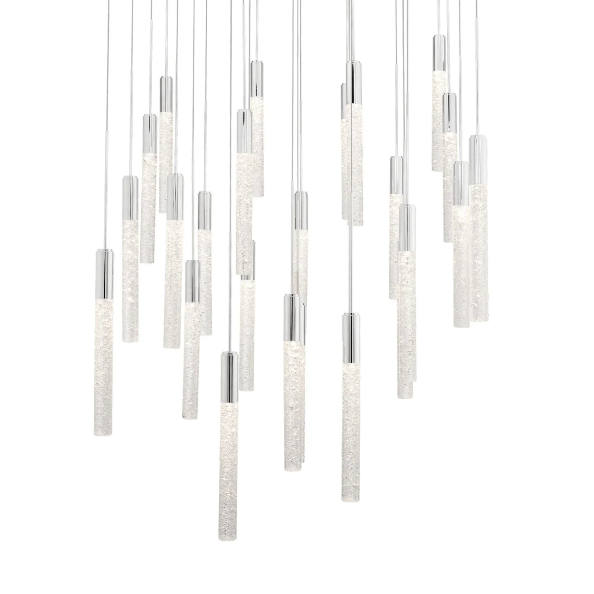Magic 28" 25-Light LED Pendant, Polished Nickel Finish - Bees Lighting