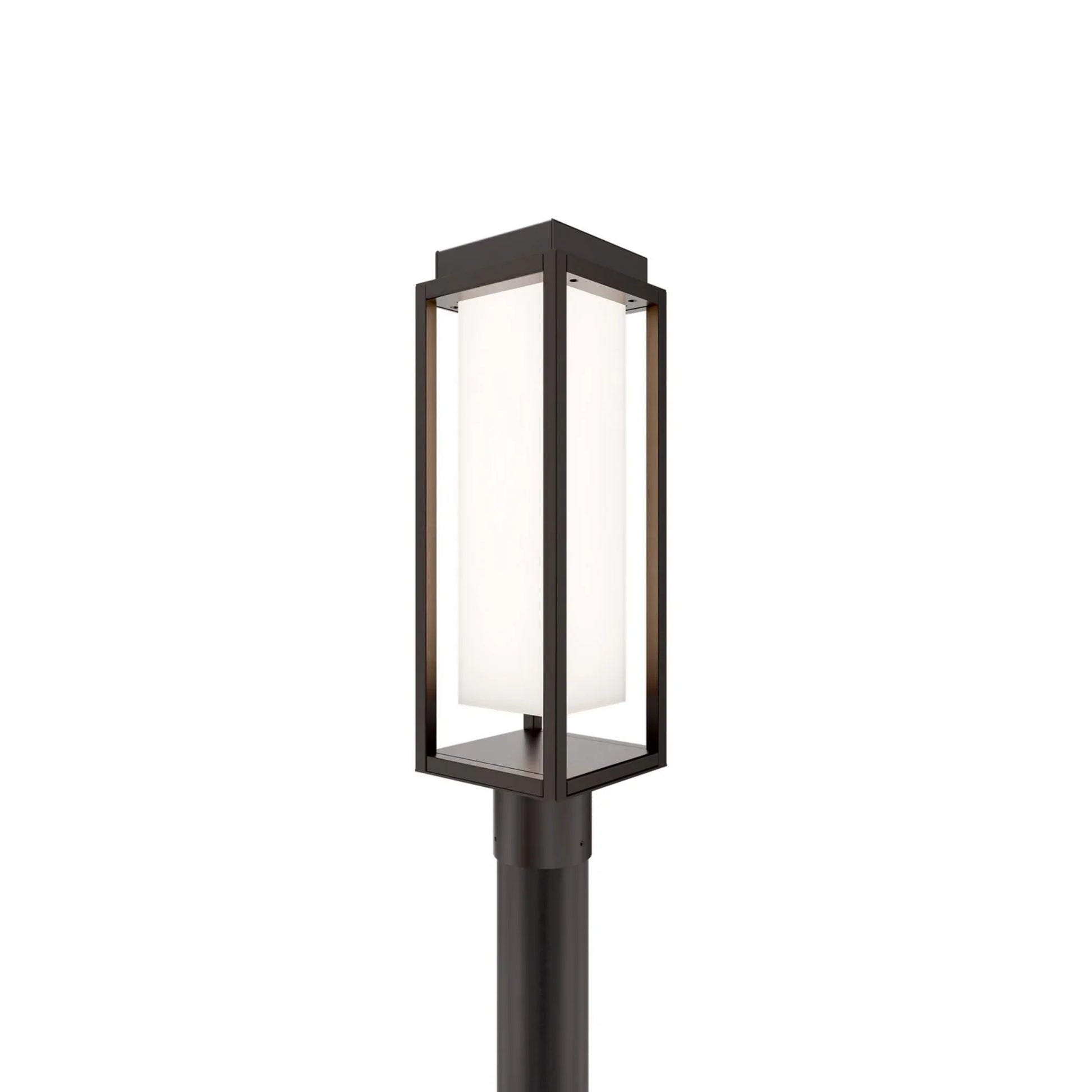 Framed 20" LED Outdoor Post Light, Bronze Finish - Bees Lighting