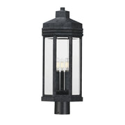 Wright 23" 3-Light Outdoor Post Lantern, Black Patina Finish - Bees Lighting