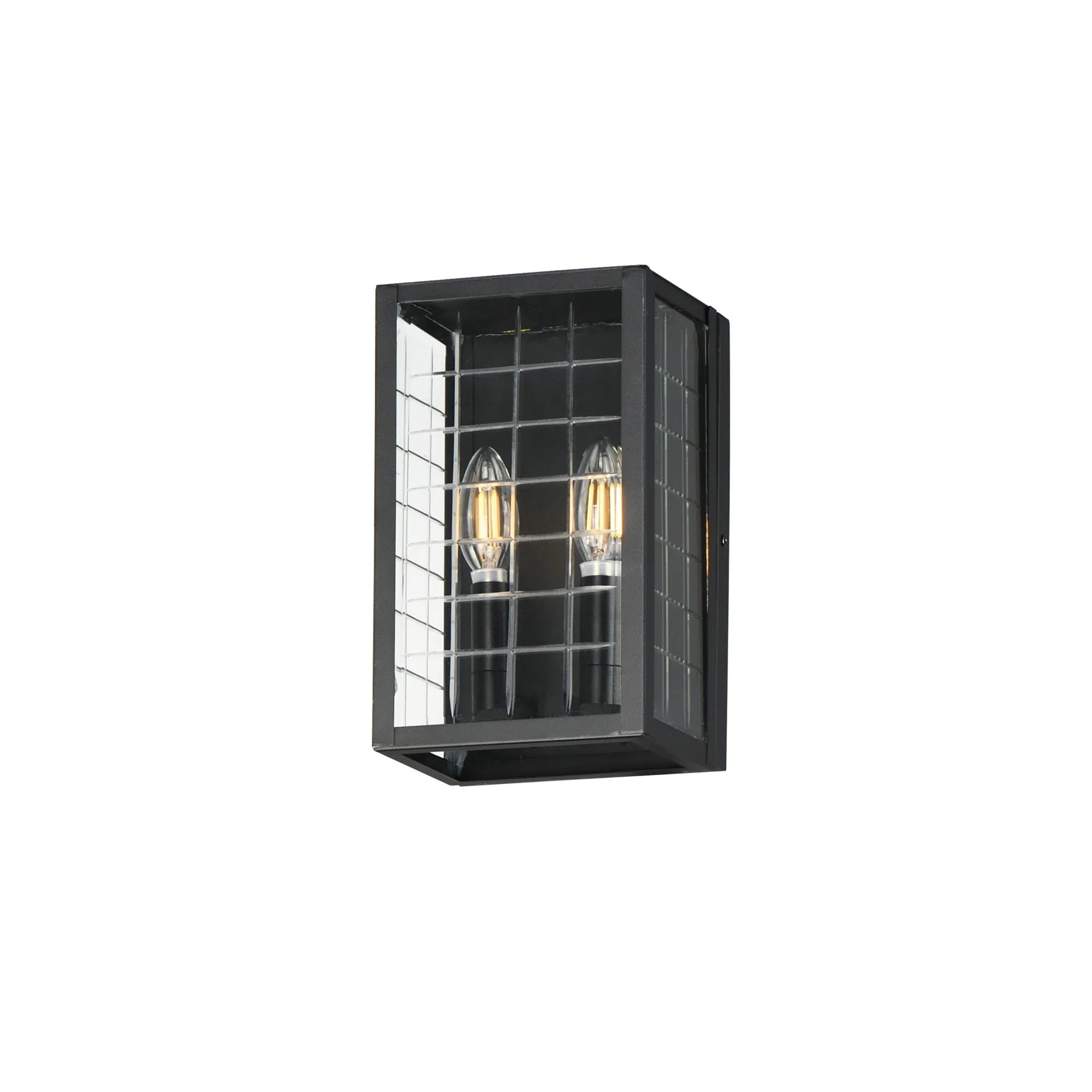 Magnus 11" 2-Light Outdoor Wall Sconce, Black Finish - Bees Lighting
