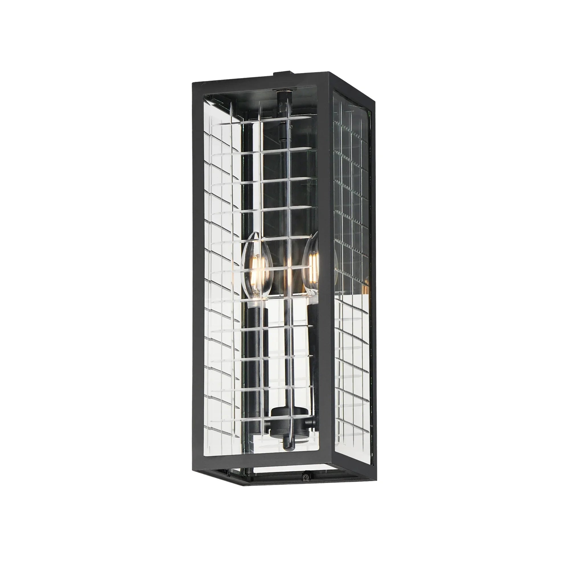 Magnus 17" 2-Light Outdoor Wall Sconce, Black Finish - Bees Lighting