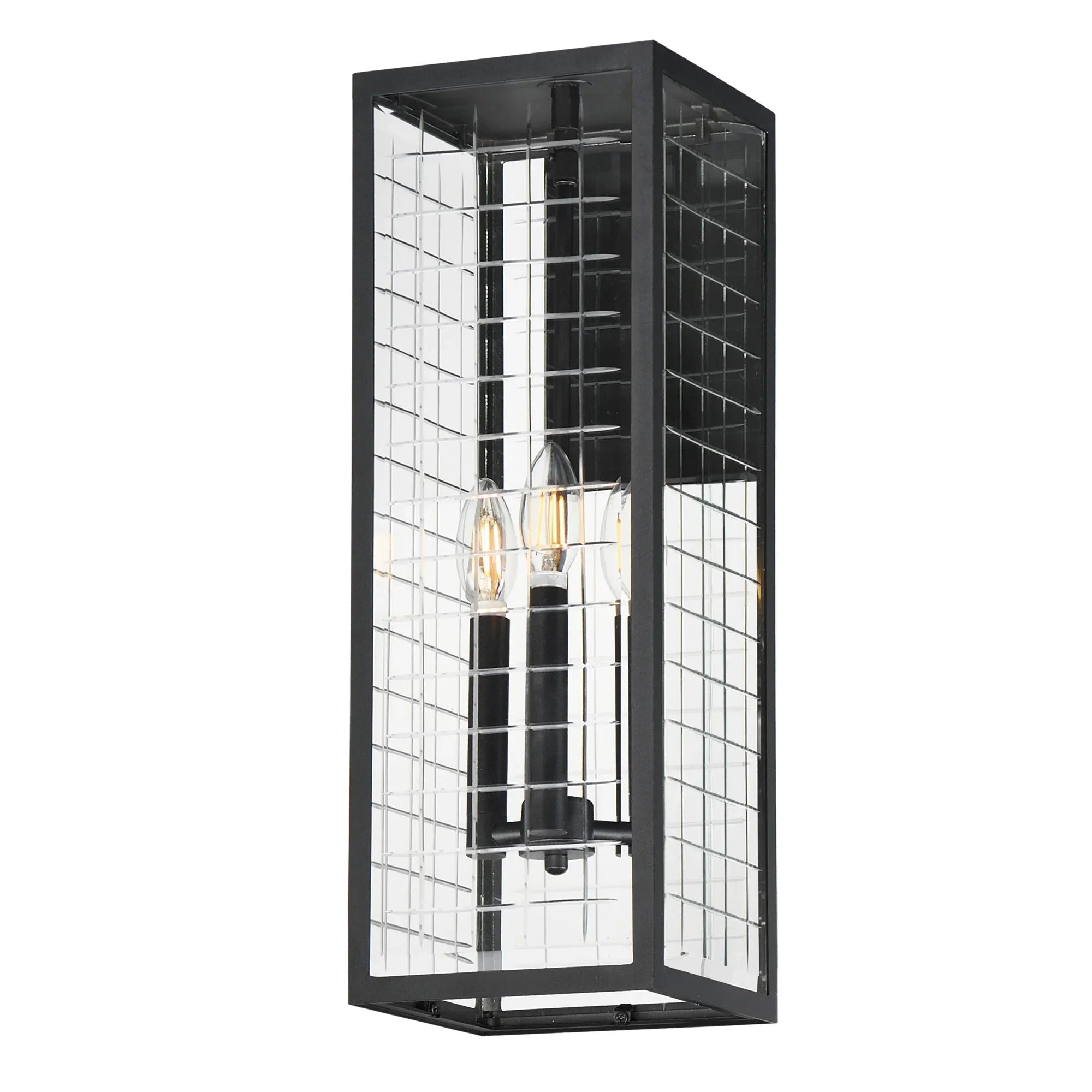 Magnus 21" 3-Light Outdoor Wall Sconce, Black Finish - Bees Lighting