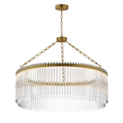Jolie 34" LED Pendant, Natural Aged Brass Finish - Bees Lighting