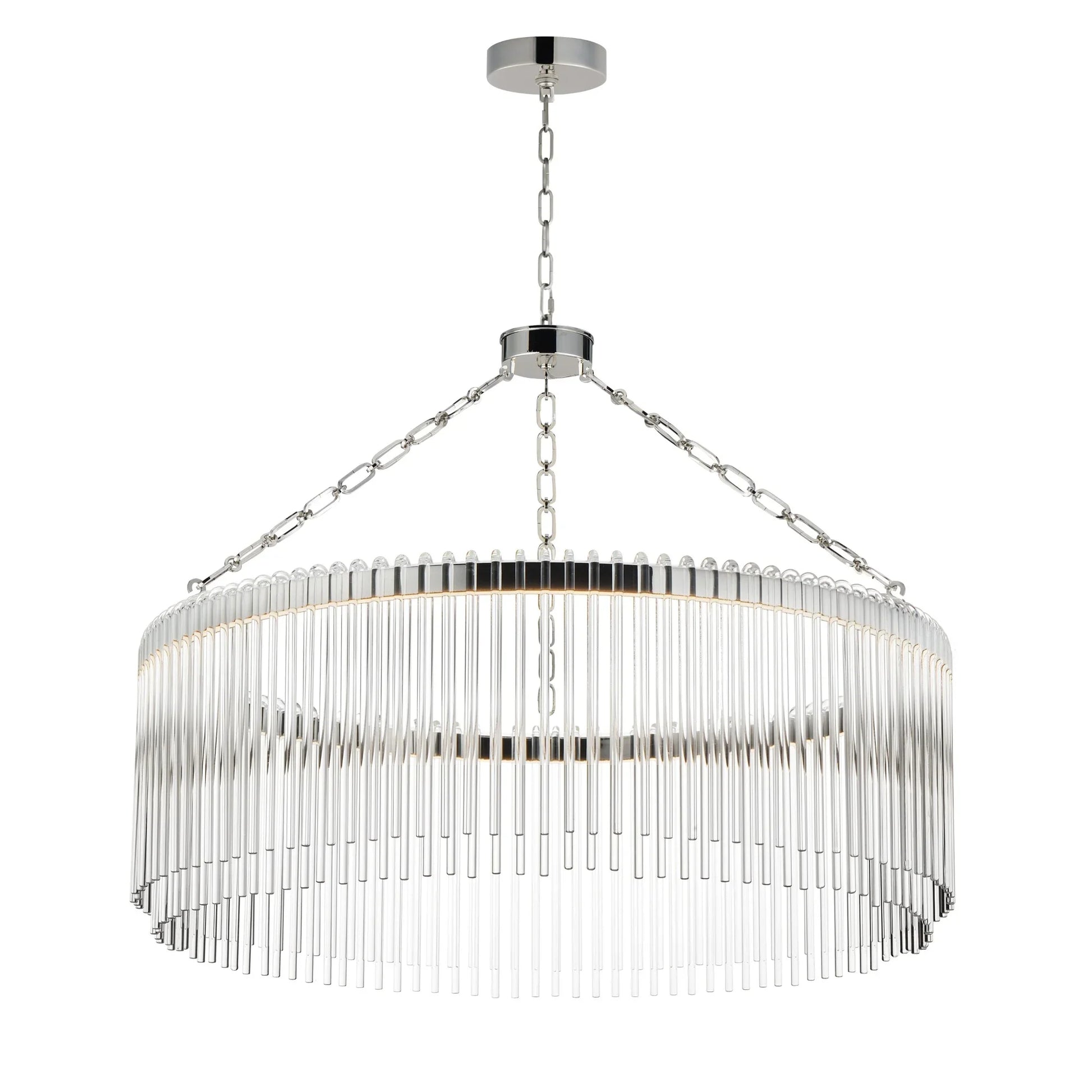 Jolie 34" LED Pendant, Polished Nickel Finish - Bees Lighting