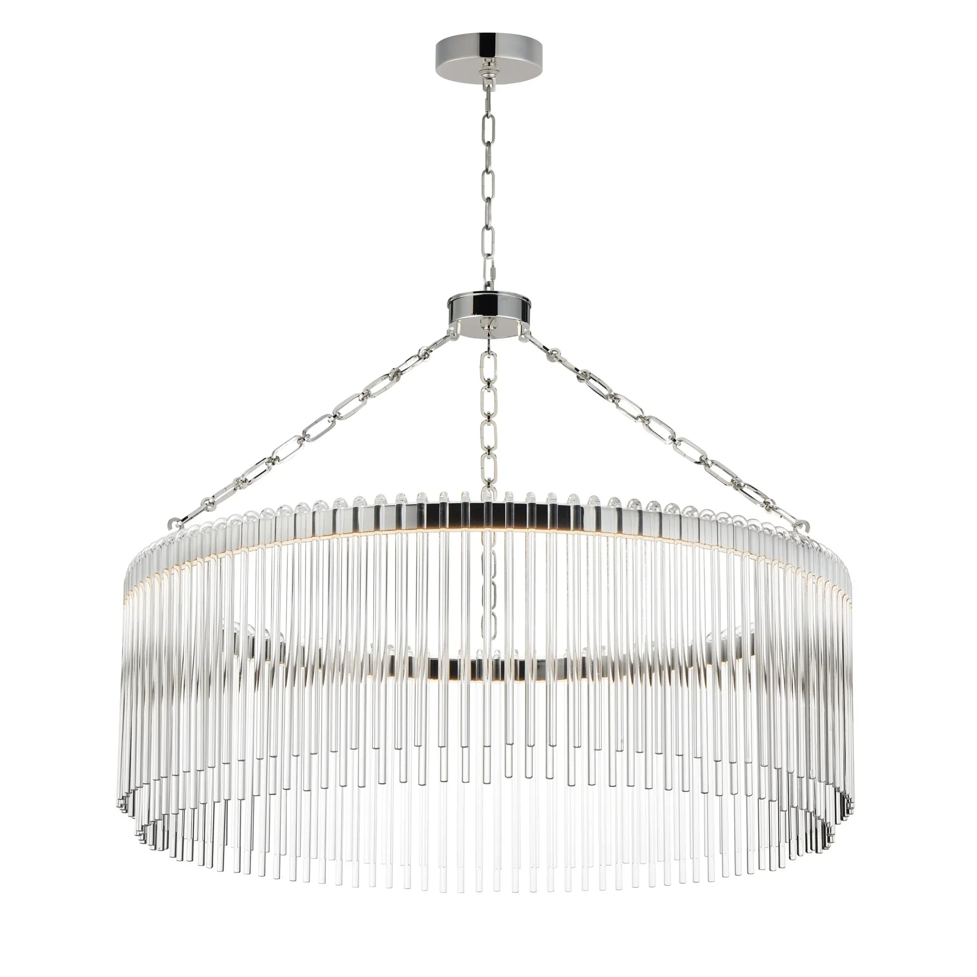 Jolie 34" LED Pendant, Polished Nickel Finish - Bees Lighting