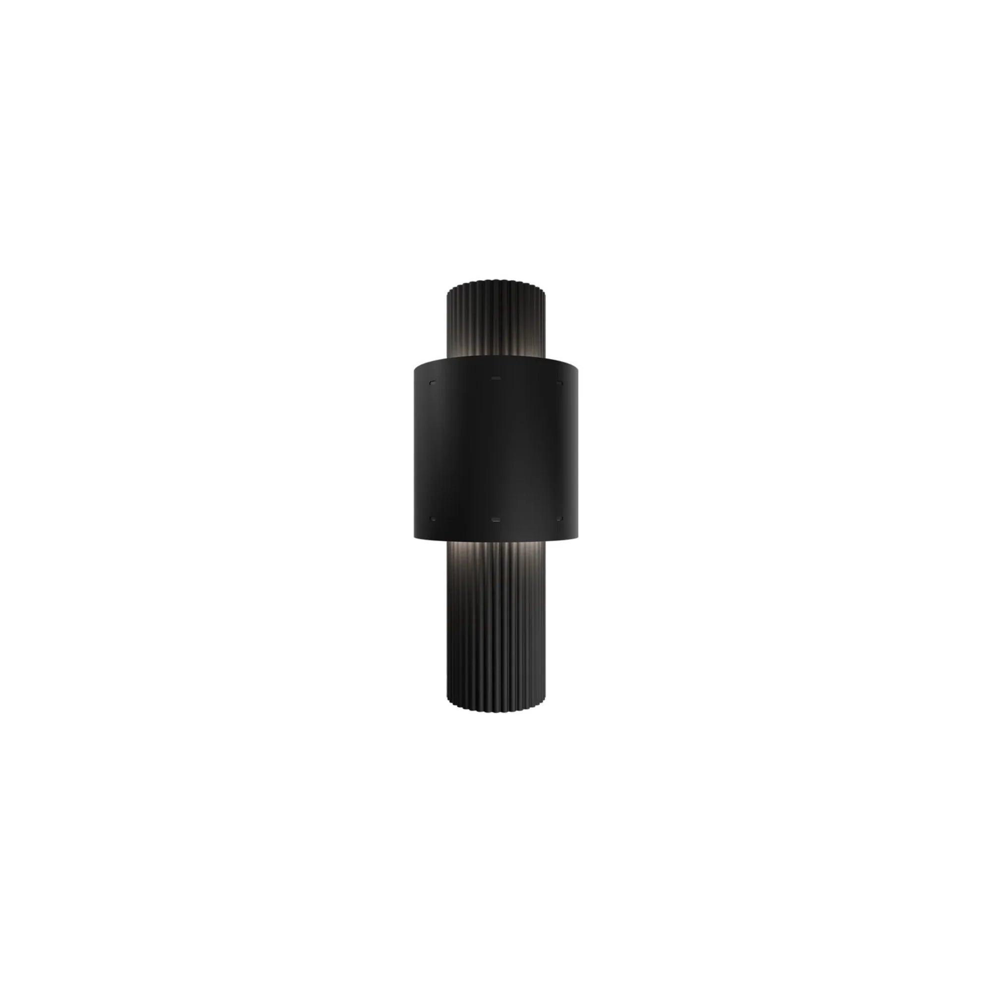Piston 14" LED Outdoor Wall Sconce, 4CCT, Black Finish - Bees Lighting