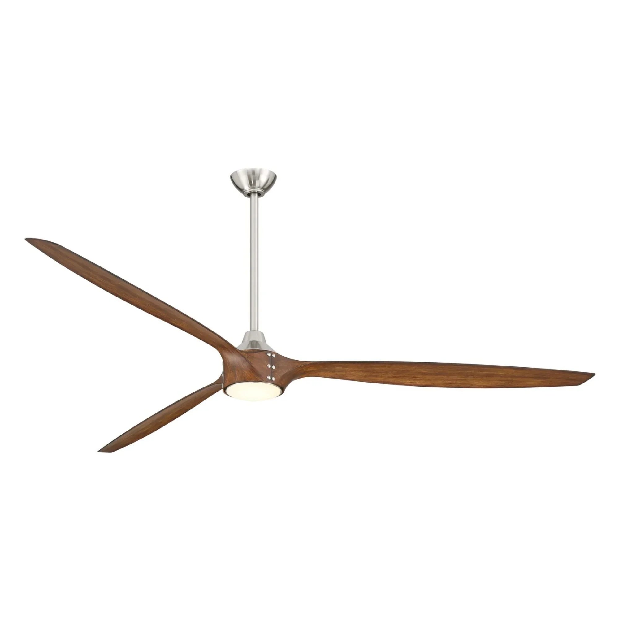 Pierce 84" Nickel Large LED Smart Ceiling Fan - Bees Lighting