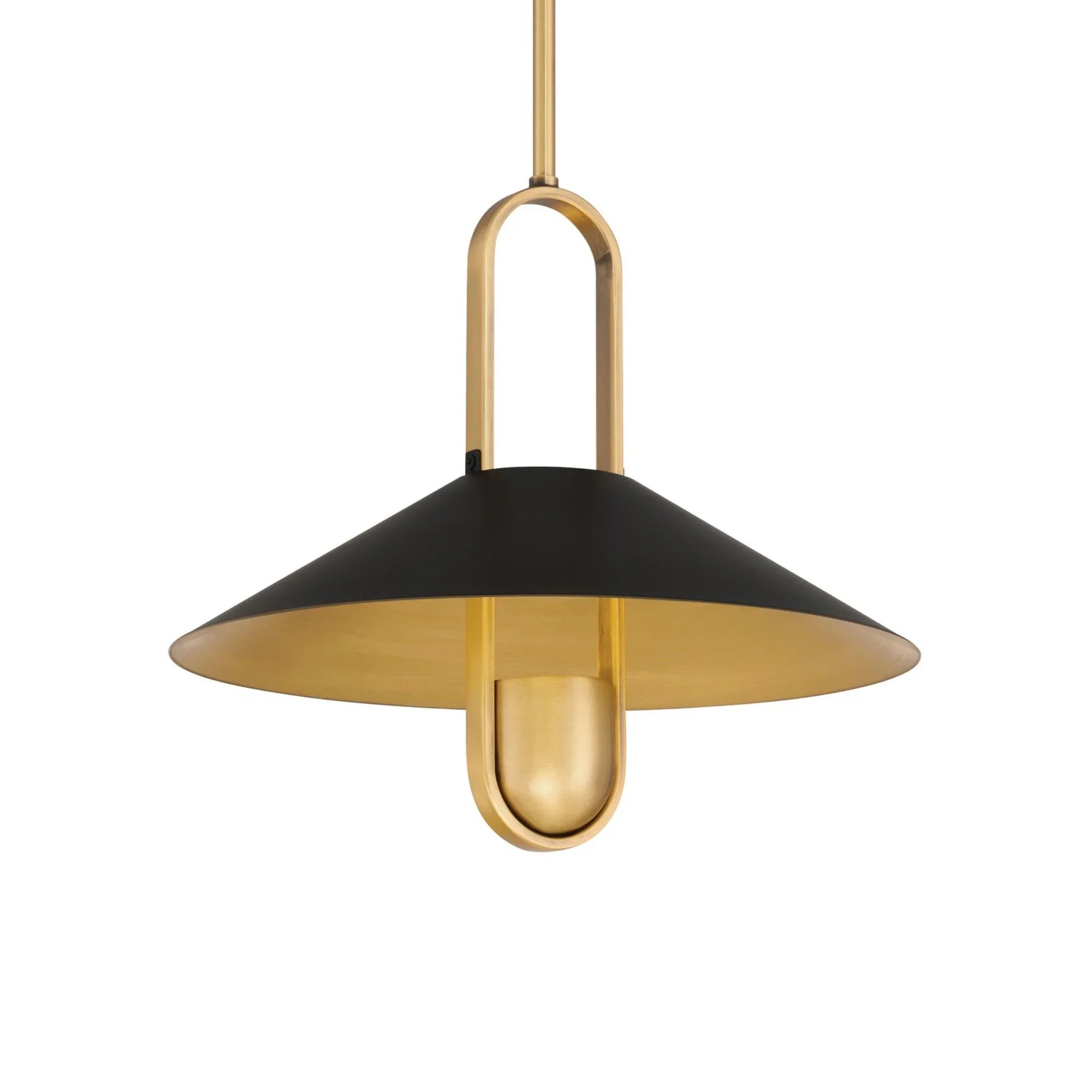 Goldenridge 15" Pendant, Legacy Brass & Dark Matte Black Finish - Bees Lighting