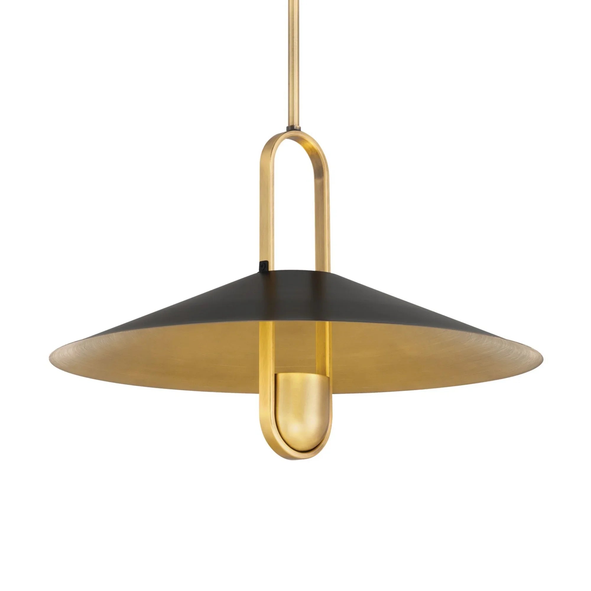 Goldenridge 20" Pendant, Legacy Brass & Dark Matte Black Finish - Bees Lighting