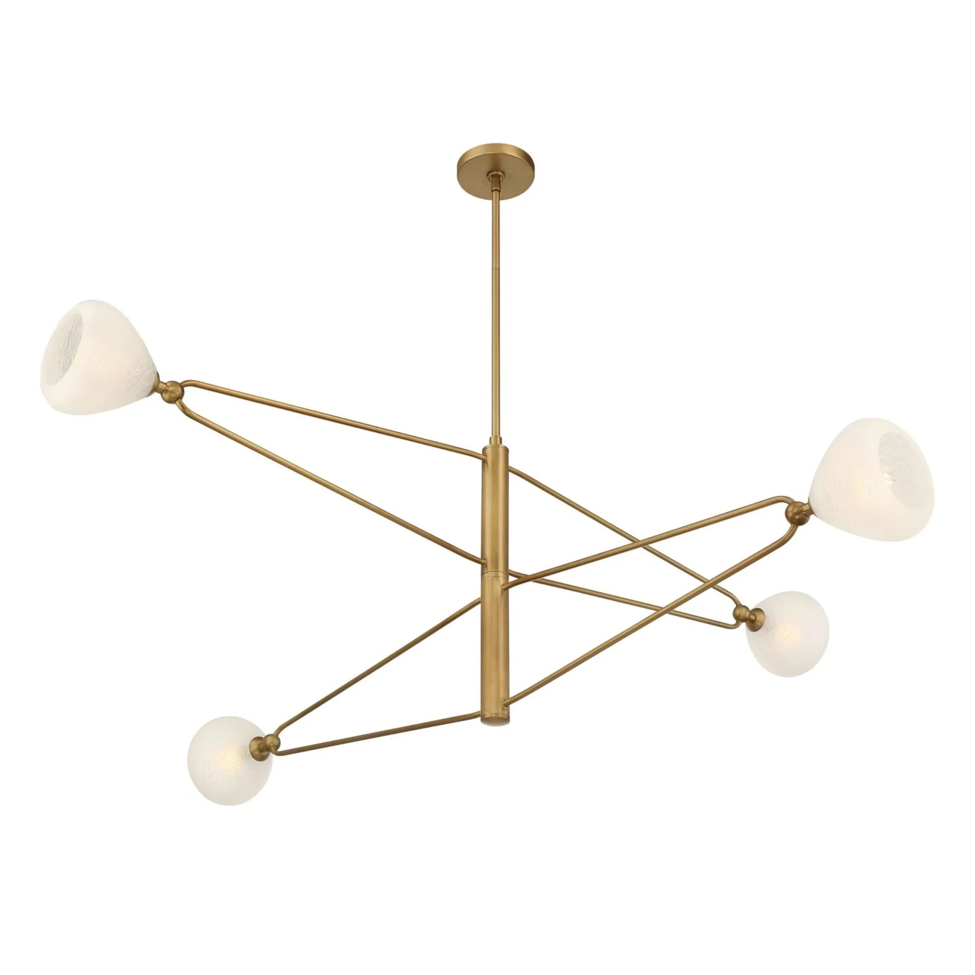 Orion 53" 4-Light Chandelier, Legacy Brass Finish - Bees Lighting