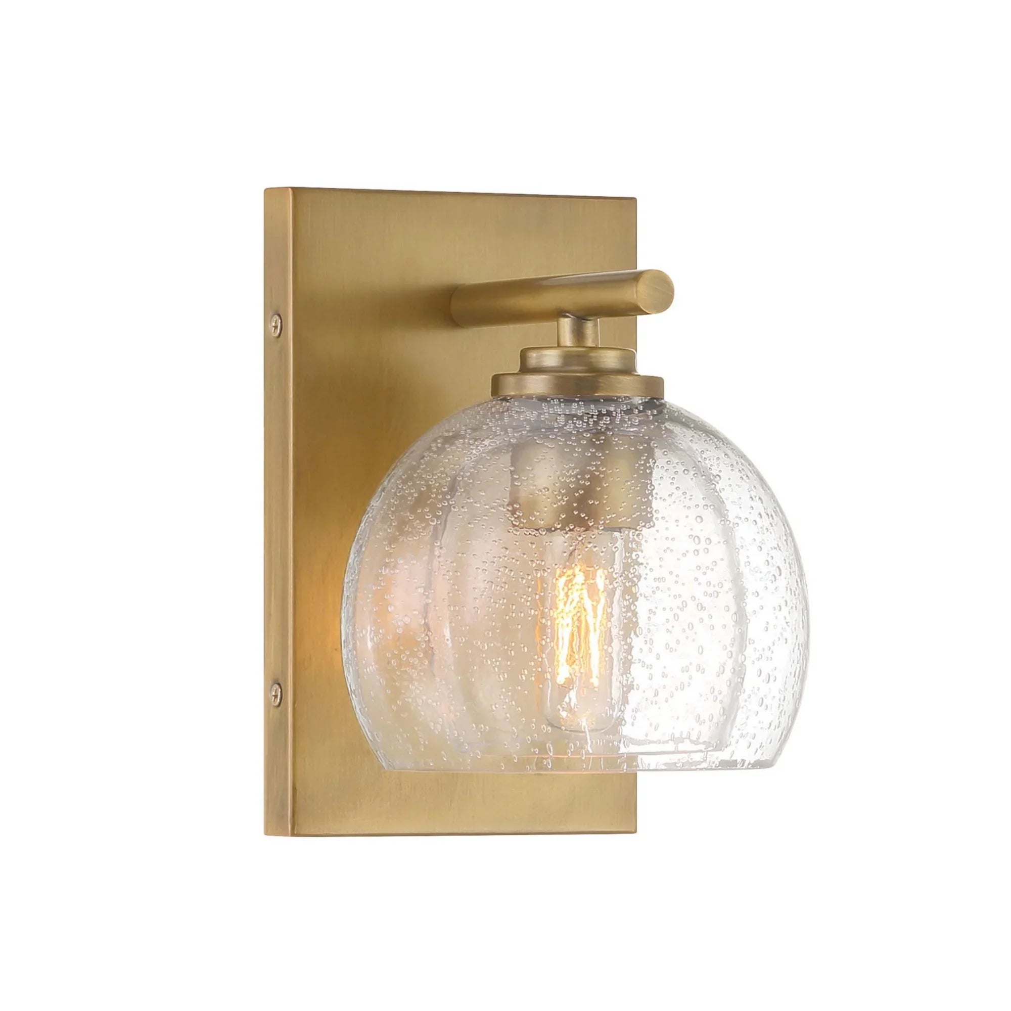 Glint 8" Bathroom Vanity Light, Legacy Brass Finish - Bees Lighting