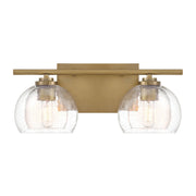Glint 16" 2-Light Bath Vanity, Legacy Brass Finish - Bees Lighting