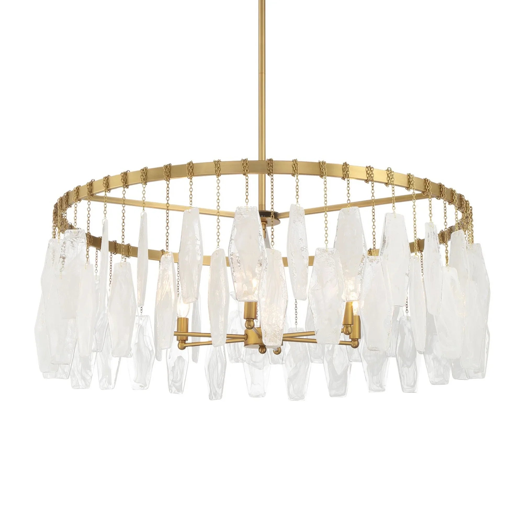 Willow 35" 6-Light Pendant, Legacy Brass Finish - Bees Lighting
