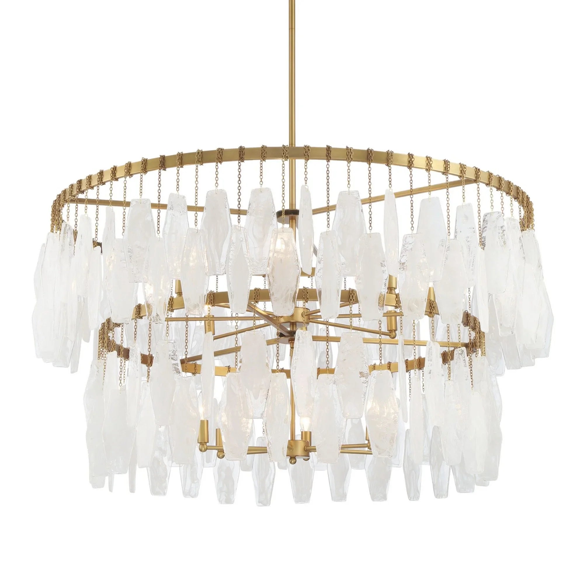 Willow 45" 14-Light Pendant, Legacy Brass Finish - Bees Lighting