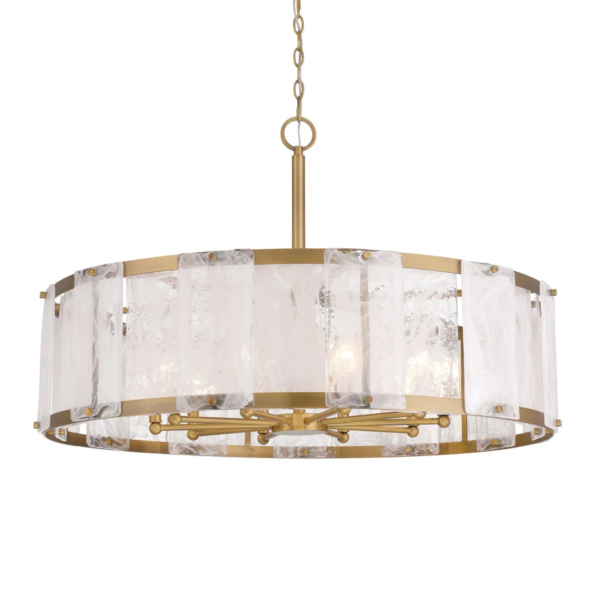 Veil 36" 10-Light Pendant, Legacy Brass Finish - Bees Lighting