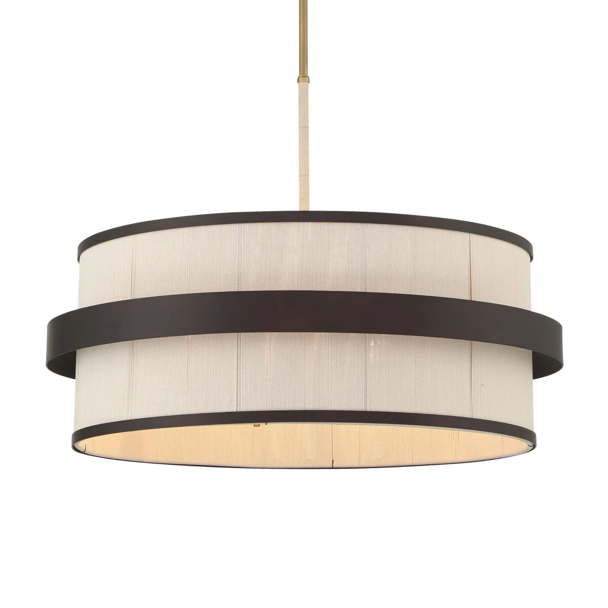 Harbor Wrap 28" 6-Light Pendant, Legacy Brass & Bronze Finish - Bees Lighting