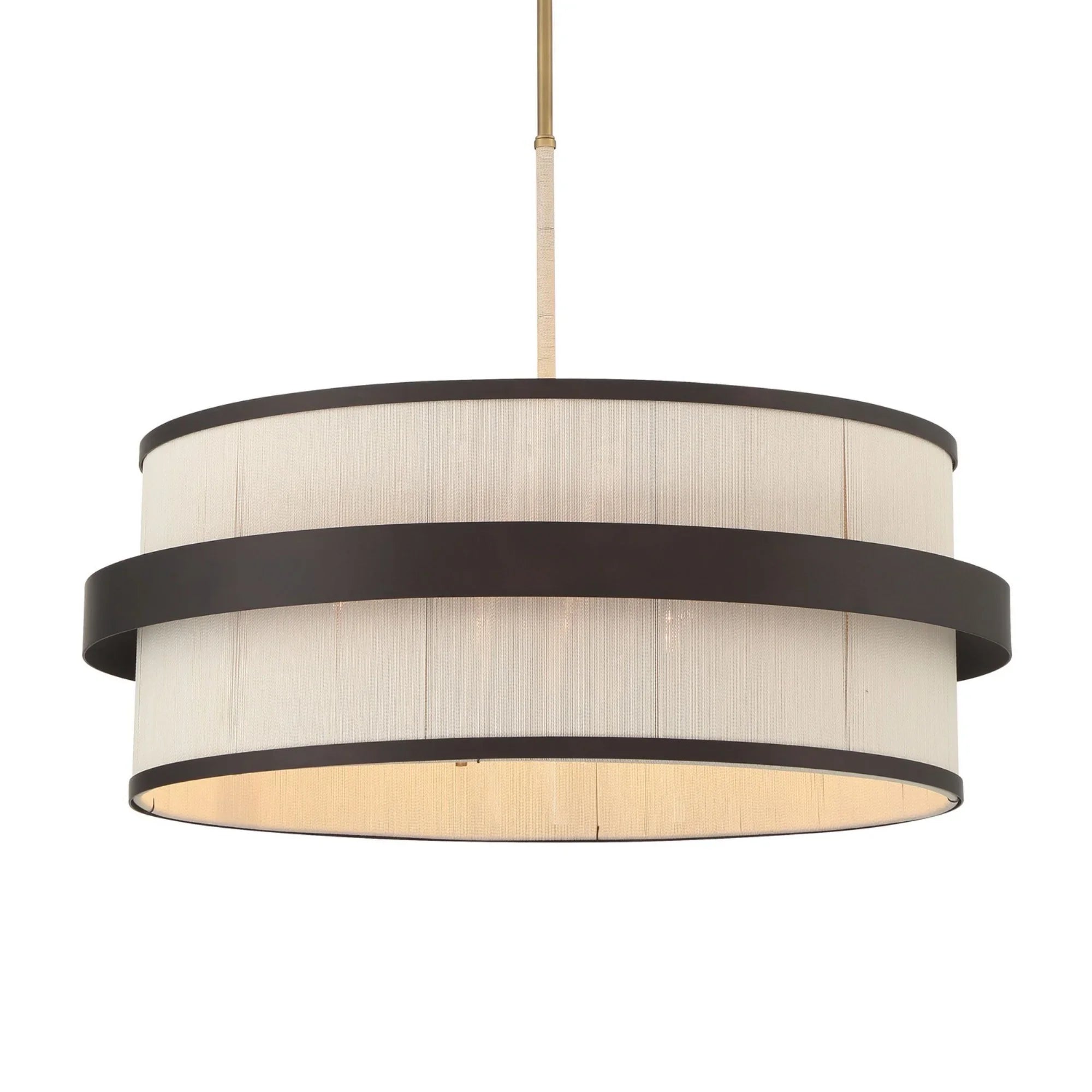 Harbor Wrap 28" 6-Light Pendant, Legacy Brass & Bronze Finish - Bees Lighting