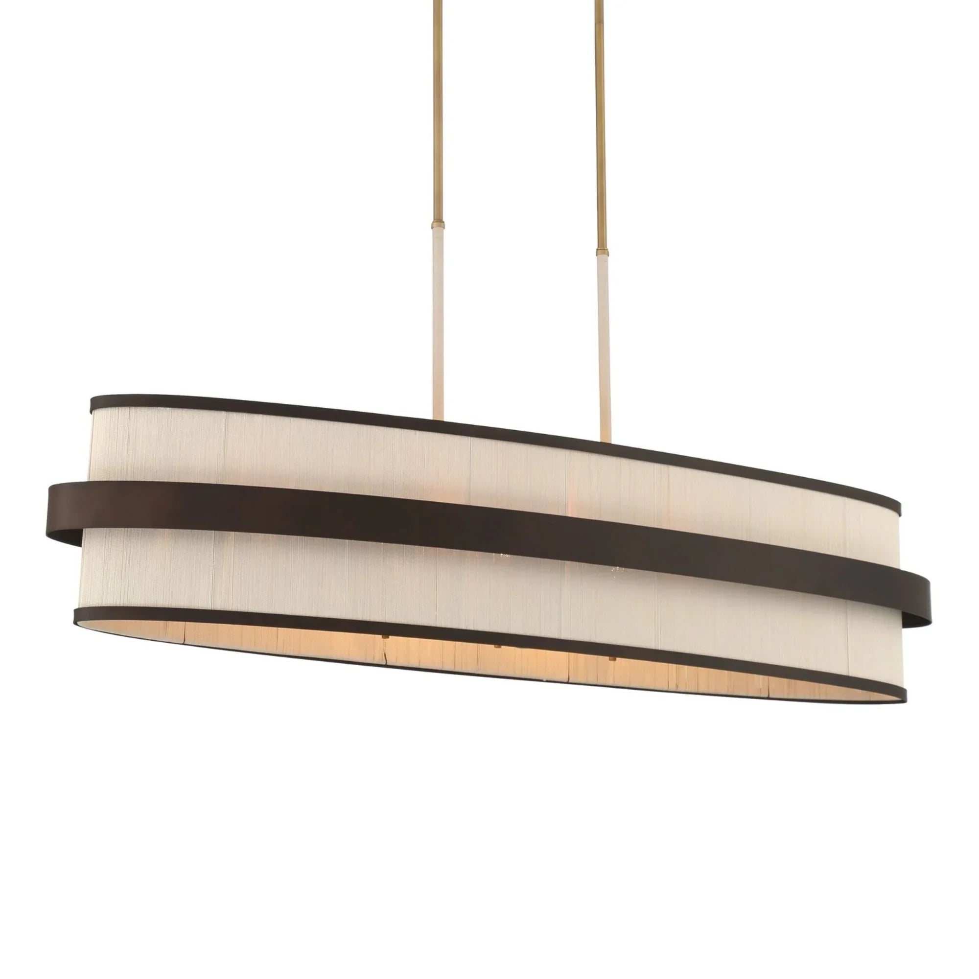 Harbor Wrap 48" 8-Light Island Light, Legacy Brass & Bronze Finish - Bees Lighting