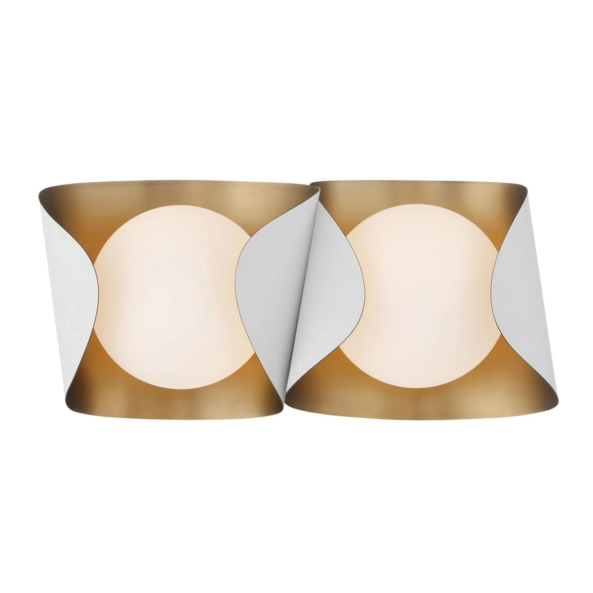 Flare 16" 2-Light Bath Vanity, Sand White Finish - Bees Lighting