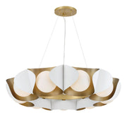 Flare 34" 9-Light Pendant, Sand White Finish - Bees Lighting