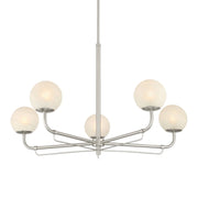 Whitehall 38" 5-Light Chandelier, Brushed Nickel Finish - Bees Lighting
