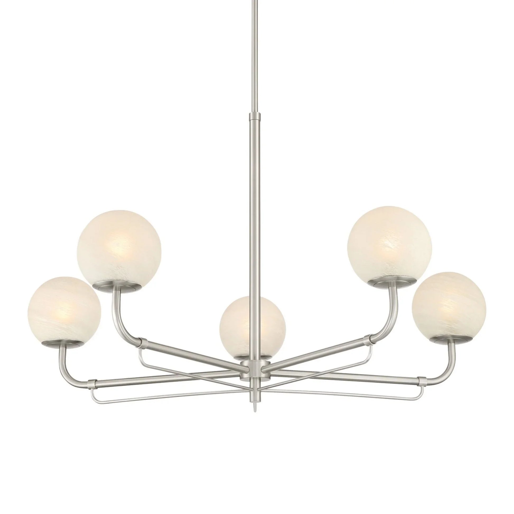 Whitehall 38" 5-Light Chandelier, Brushed Nickel Finish - Bees Lighting