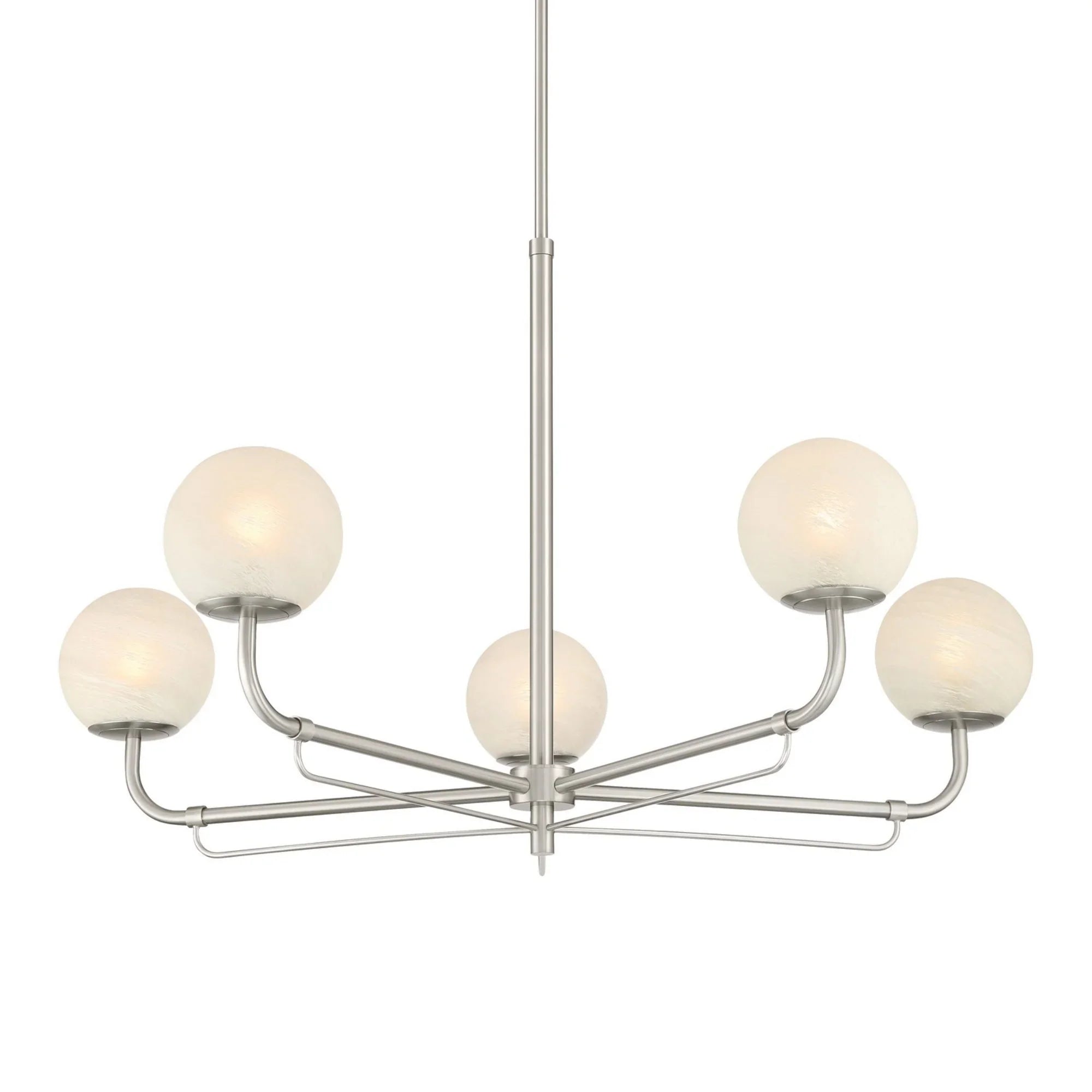 Whitehall 38" 5-Light Chandelier, Brushed Nickel Finish - Bees Lighting