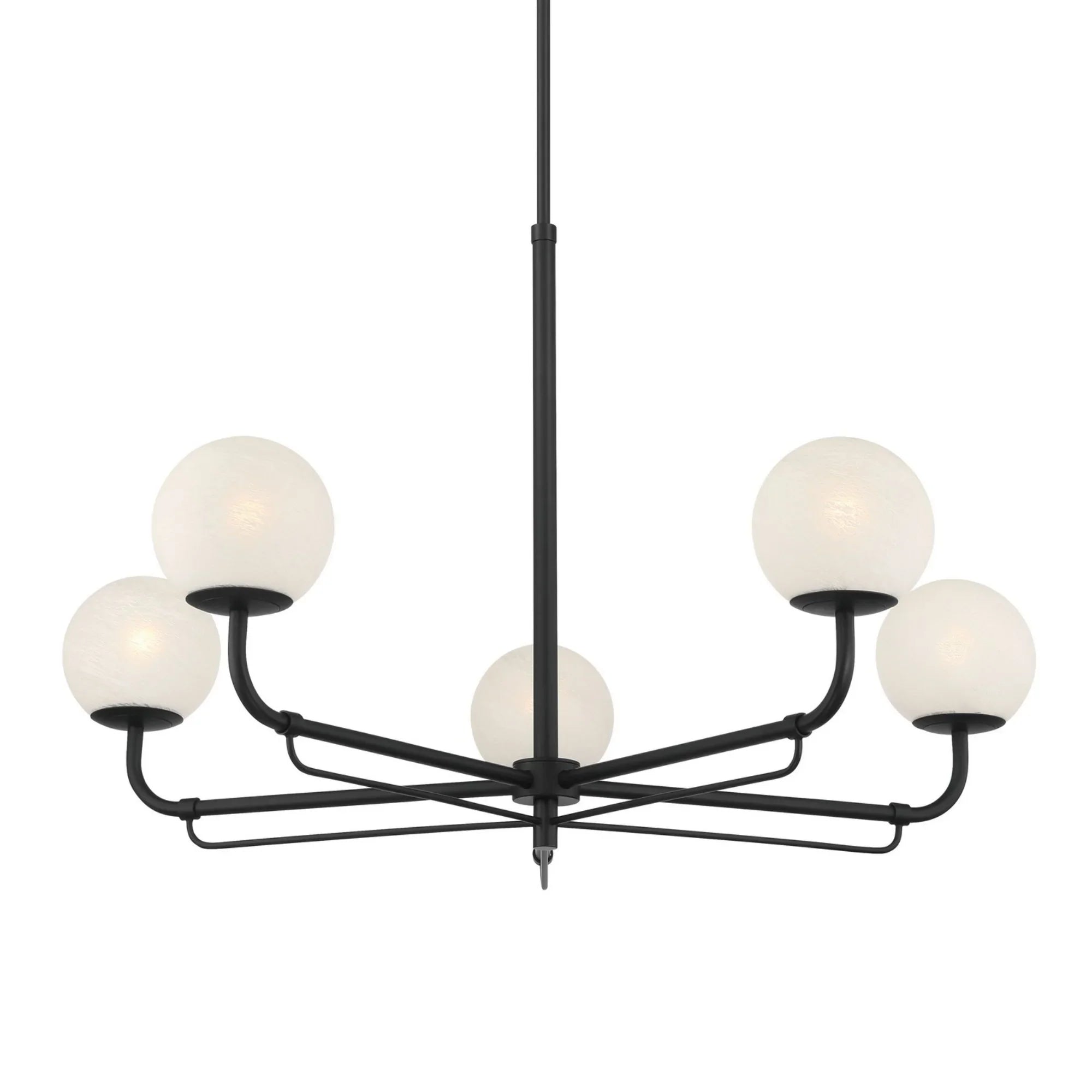 Whitehall 38" 5-Light Chandelier, Dark Matte Black Finish - Bees Lighting