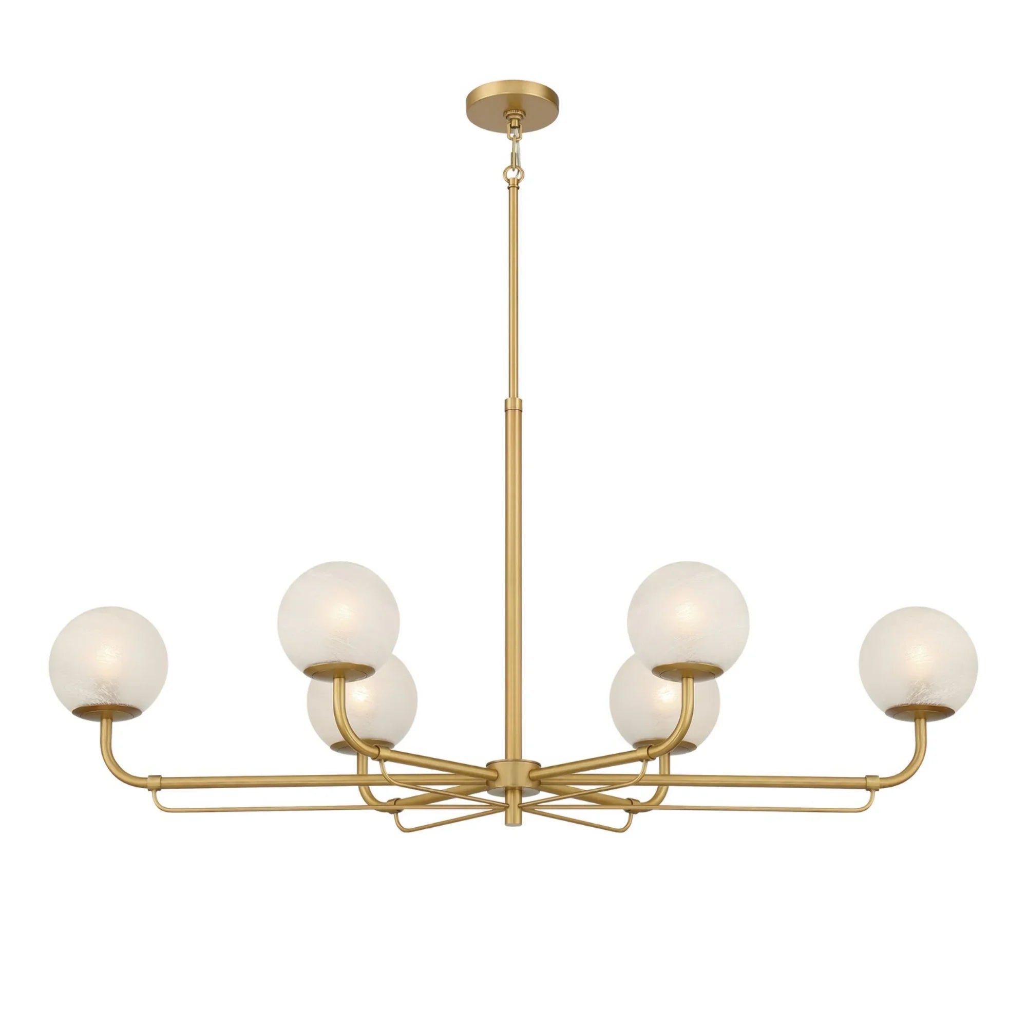 Whitehall 46" 6-Light Island Light, Legacy Brass Finish - Bees Lighting