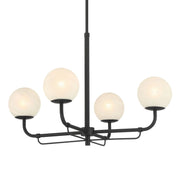 Whitehall 30" 4-Light Chandelier, Dark Matte Black Finish - Bees Lighting