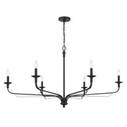 Velena 47" 6-Light Chandelier, Dark Matte Black Finish - Bees Lighting