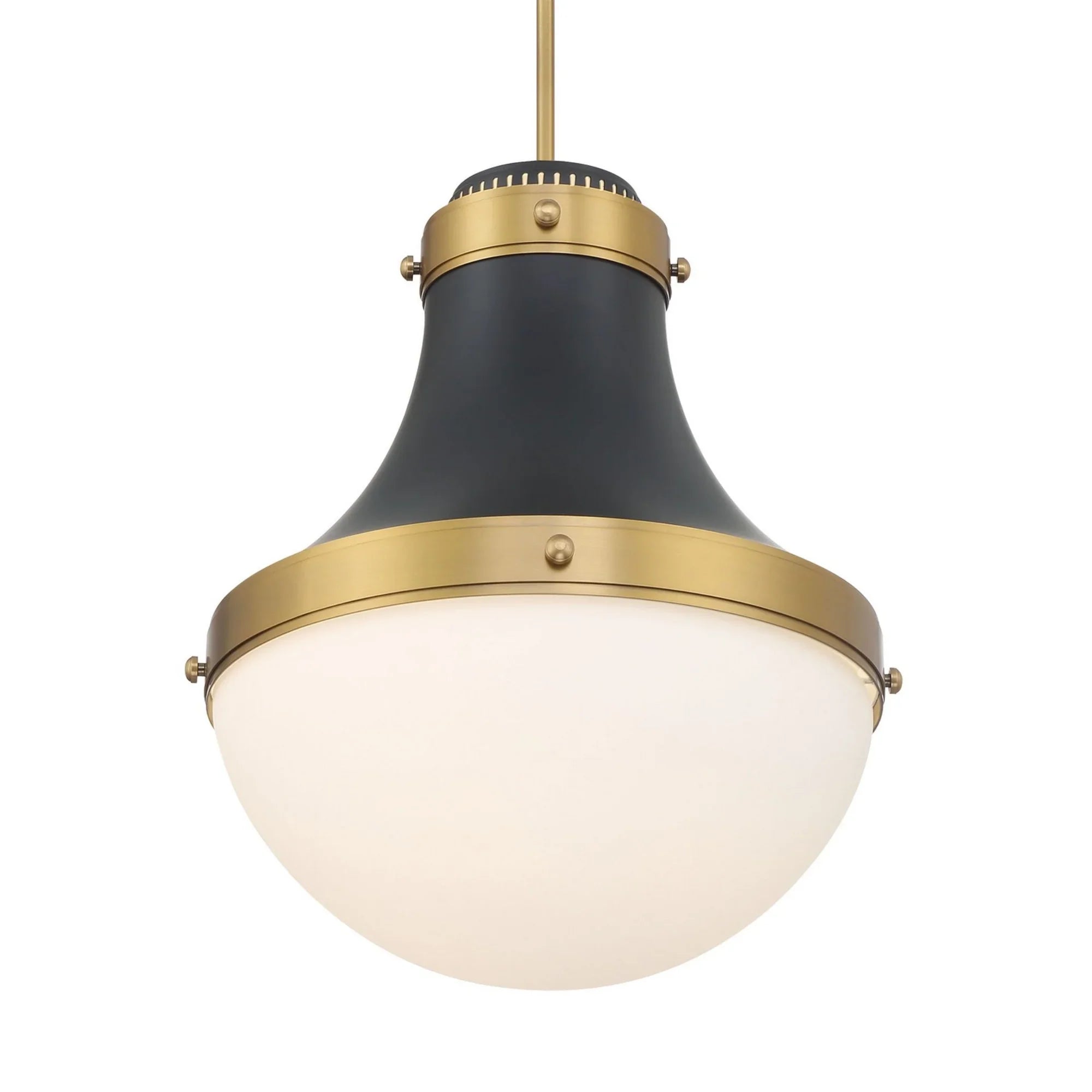 Purelight 19" Pendant, Legacy Brass & Dark Matte Black Finish - Bees Lighting