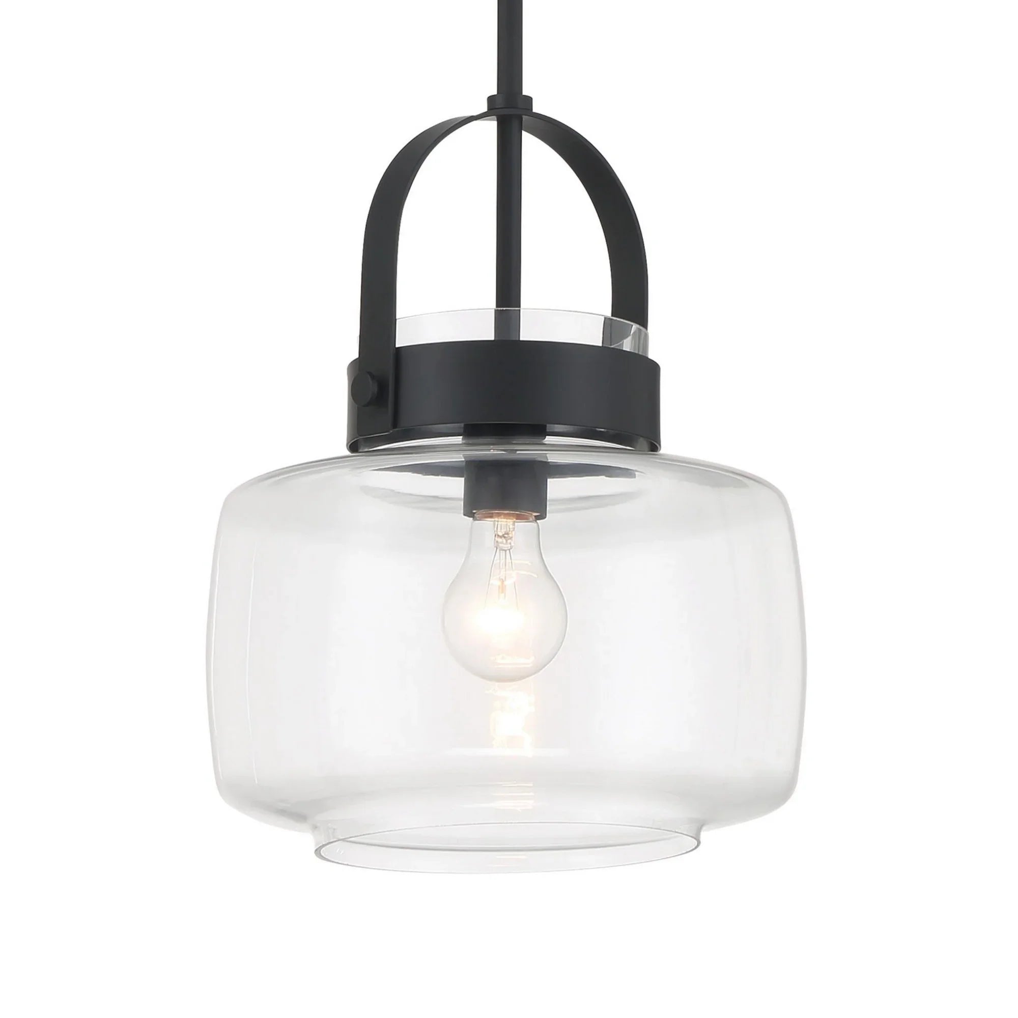 Wickglow 14" Pendant, Dark Matte Black Finish - Bees Lighting
