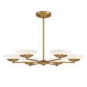 Solara 6-Light 36" LED Chandelier, Legacy Brass Finish - Bees Lighting