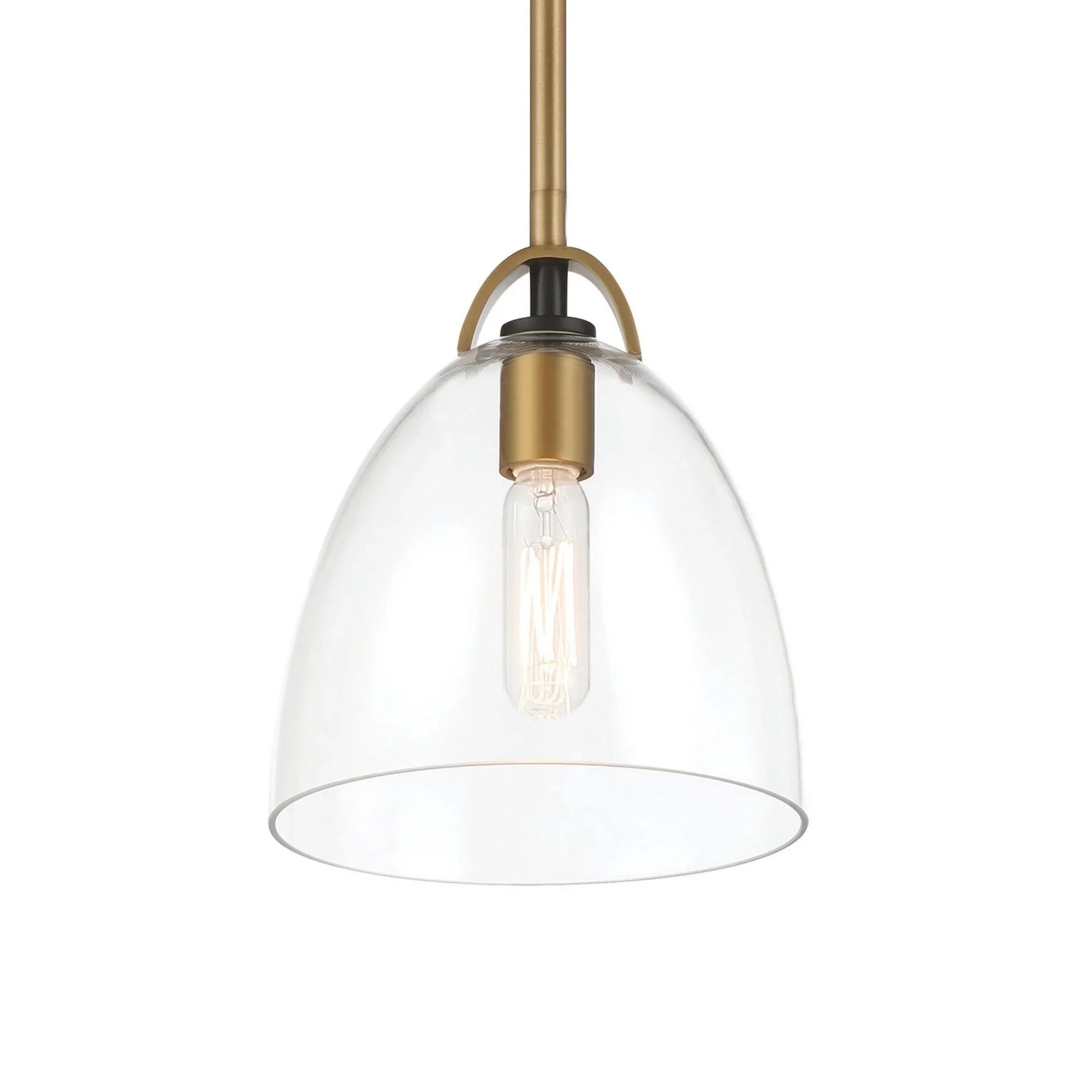 Sommersby 9" Pendant, Legacy Brass & Matte Coal Finish - Bees Lighting