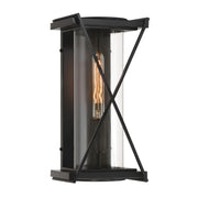 Rockhill 16" Outdoor Wall Sconce, Dark Matte Black Finish - Bees Lighting
