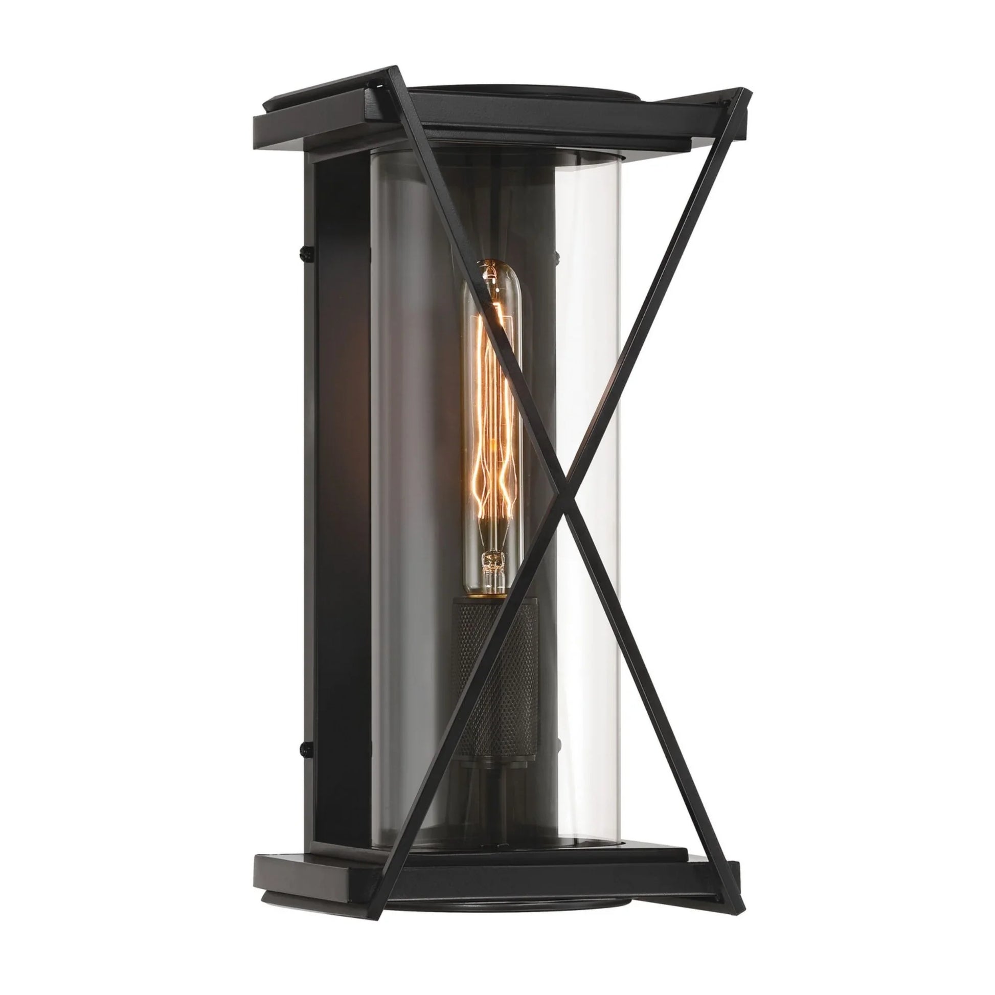 Rockhill 16" Outdoor Wall Sconce, Dark Matte Black Finish - Bees Lighting