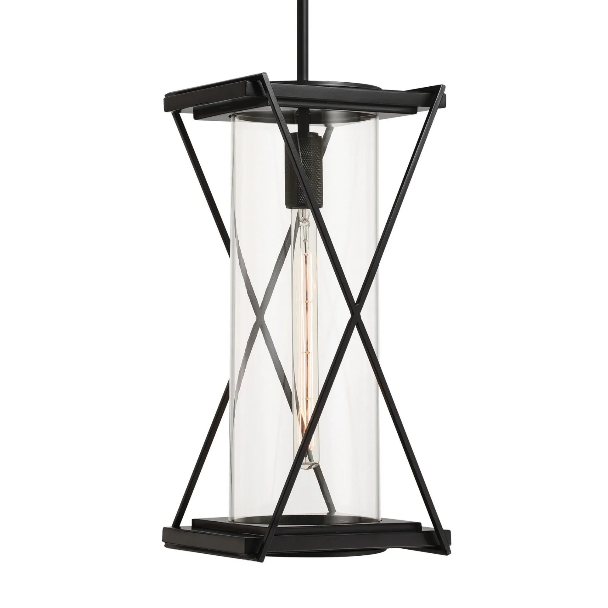 Rockhill 10" Outdoor Pendant, Dark Matte Black Finish - Bees Lighting