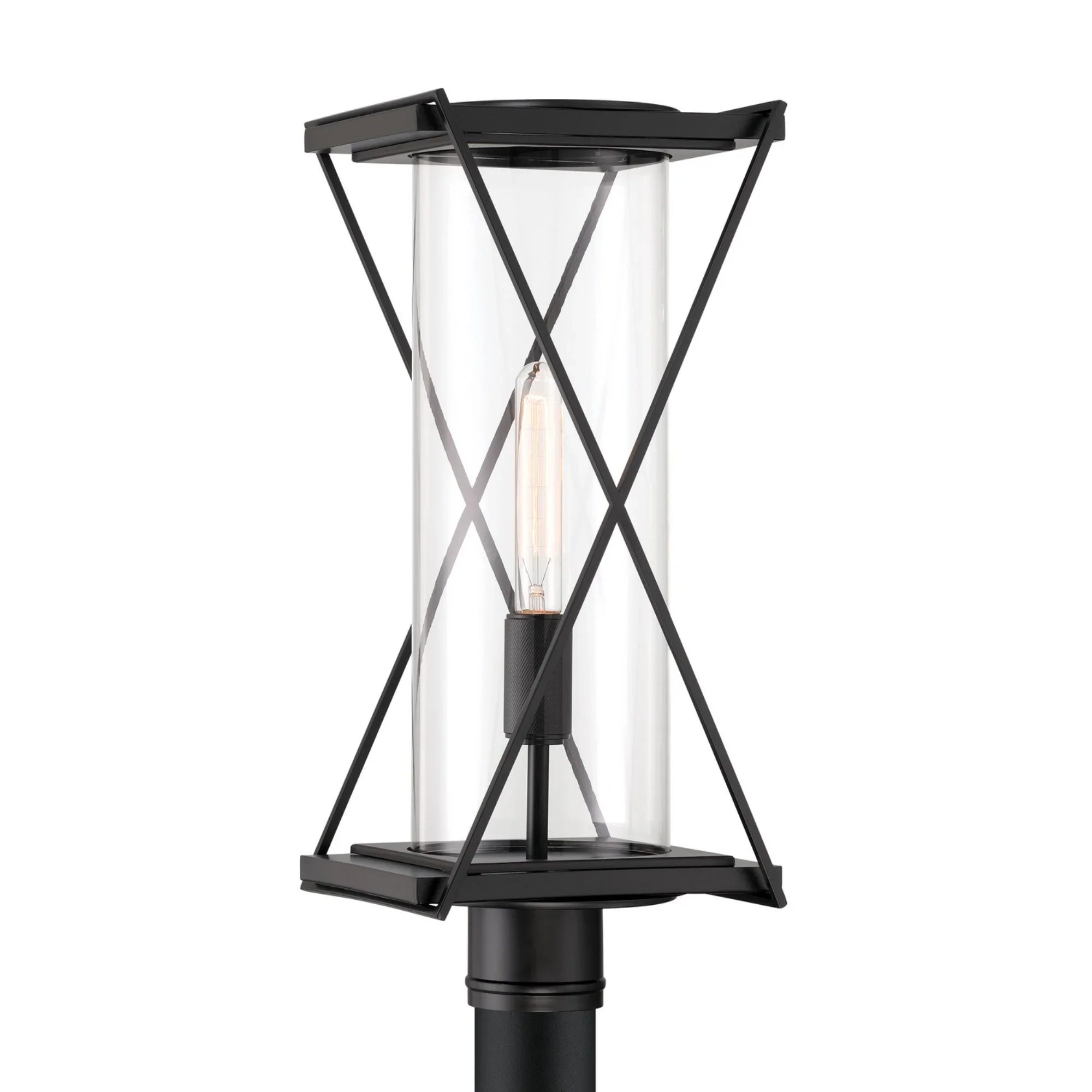 Rockhill 22" Outdoor Post Mount, Dark Matte Black Finish - Bees Lighting