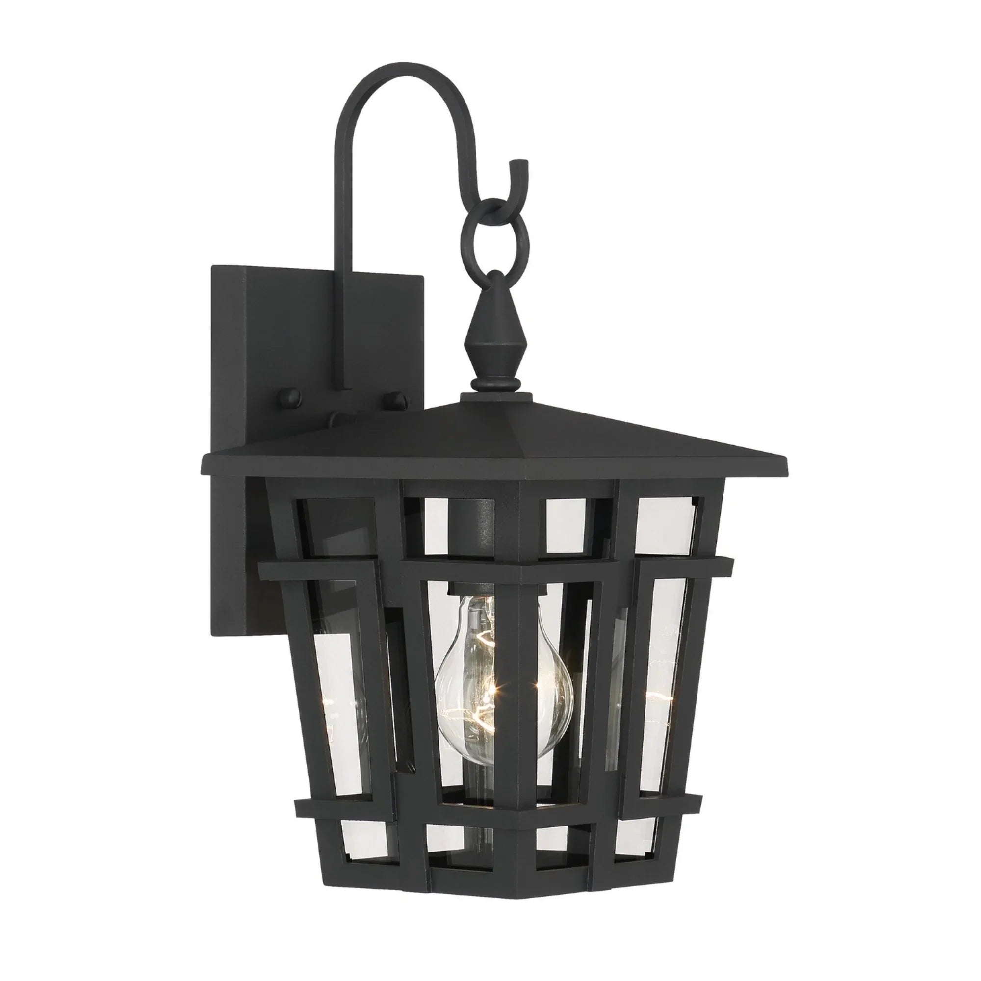 Fieldstone 14" Outdoor Wall Sconce, Sand Coal Finish - Bees Lighting