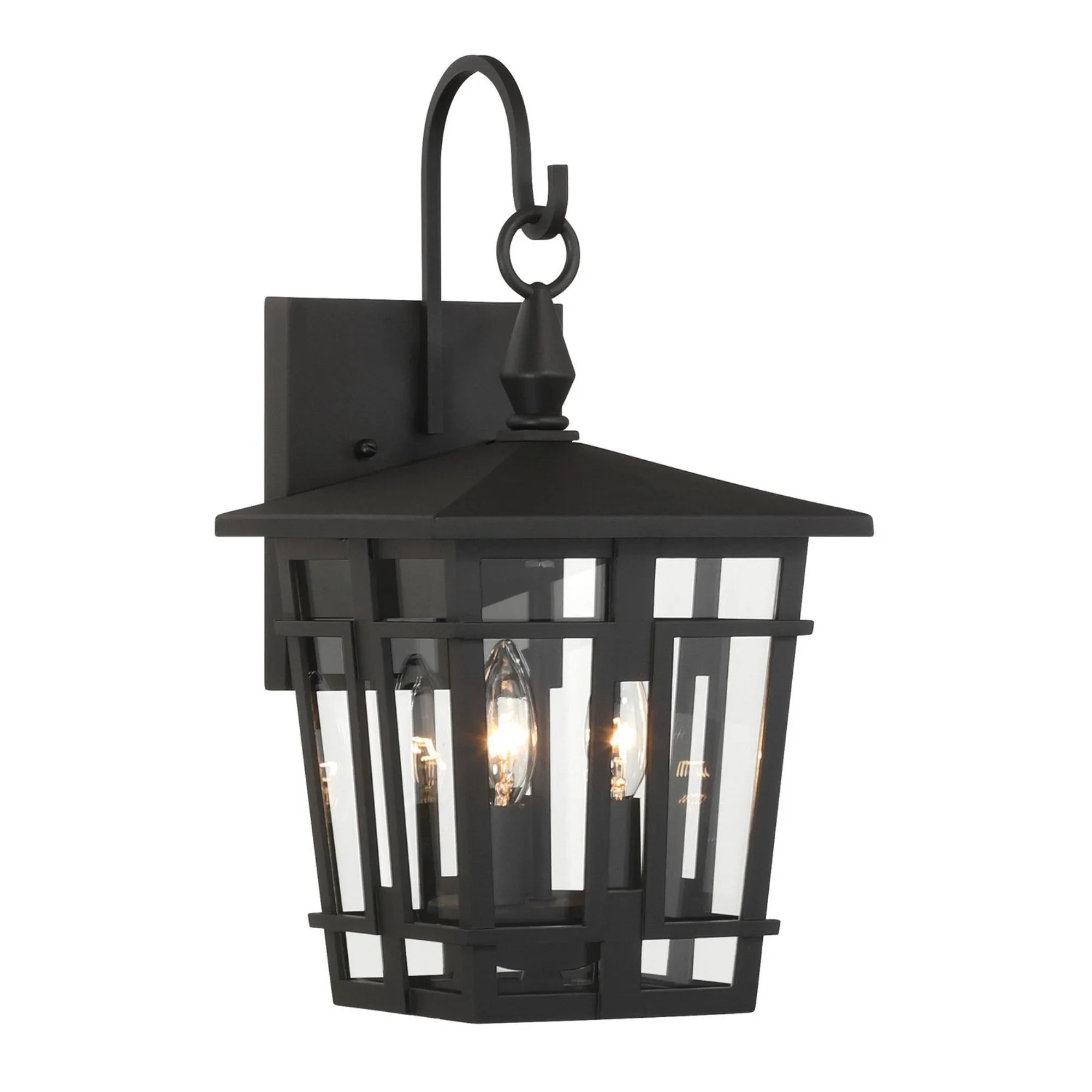 Fieldstone 18" 3-Light Outdoor Wall Sconce, Sand Coal Finish - Bees Lighting